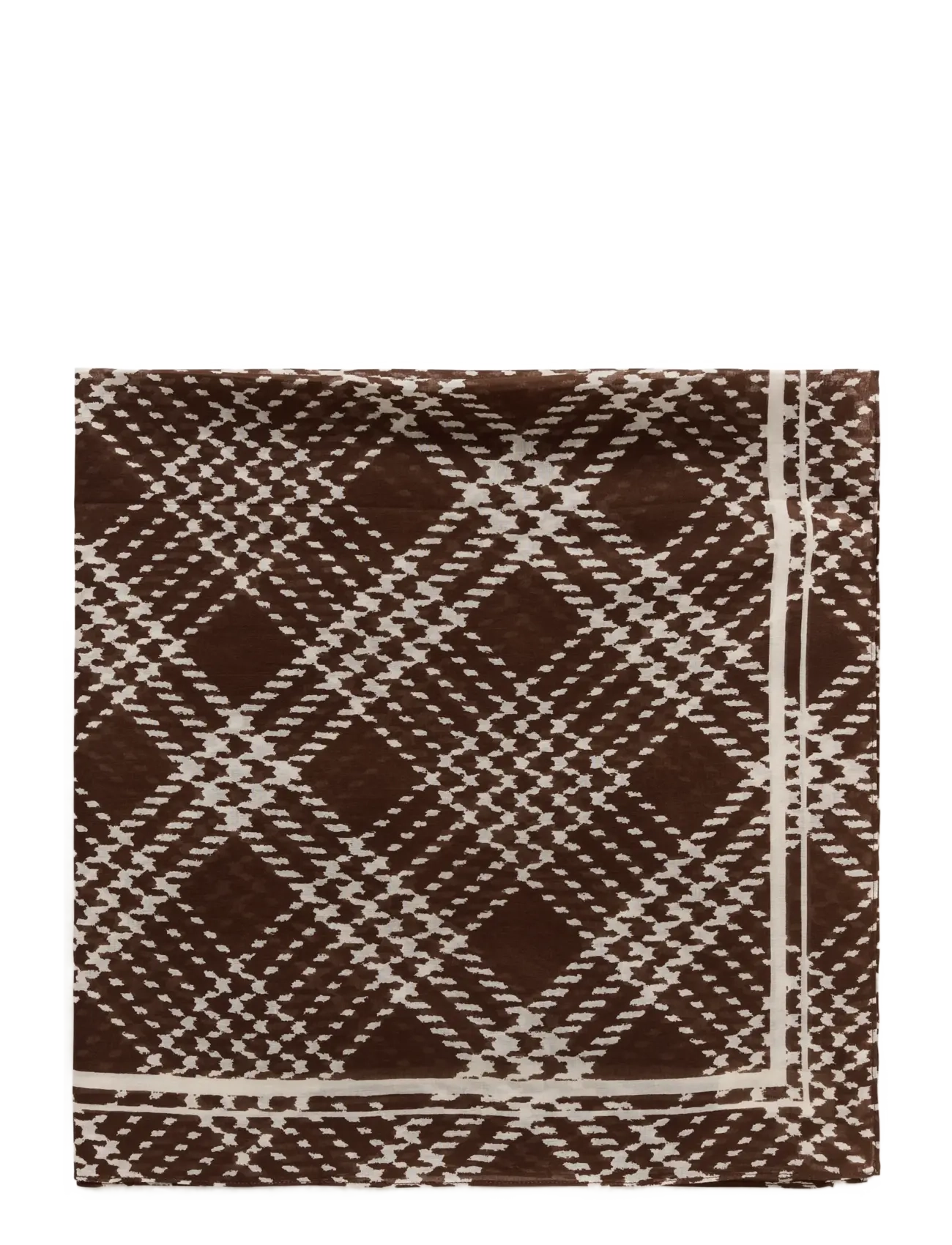 Part Two - PhiPW Scarf - lightweight scarves - brown check print - 2