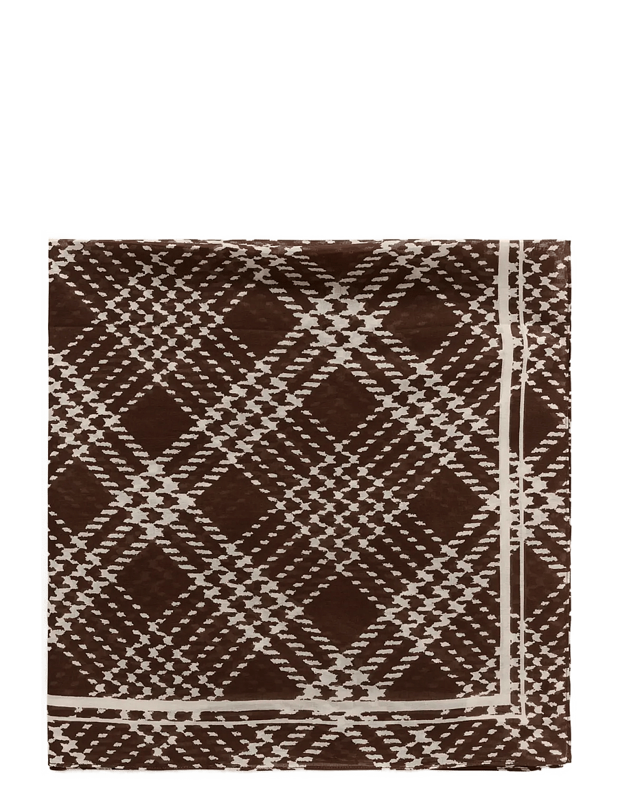 Part Two - PhiPW Scarf - lightweight scarves - brown check print - 2