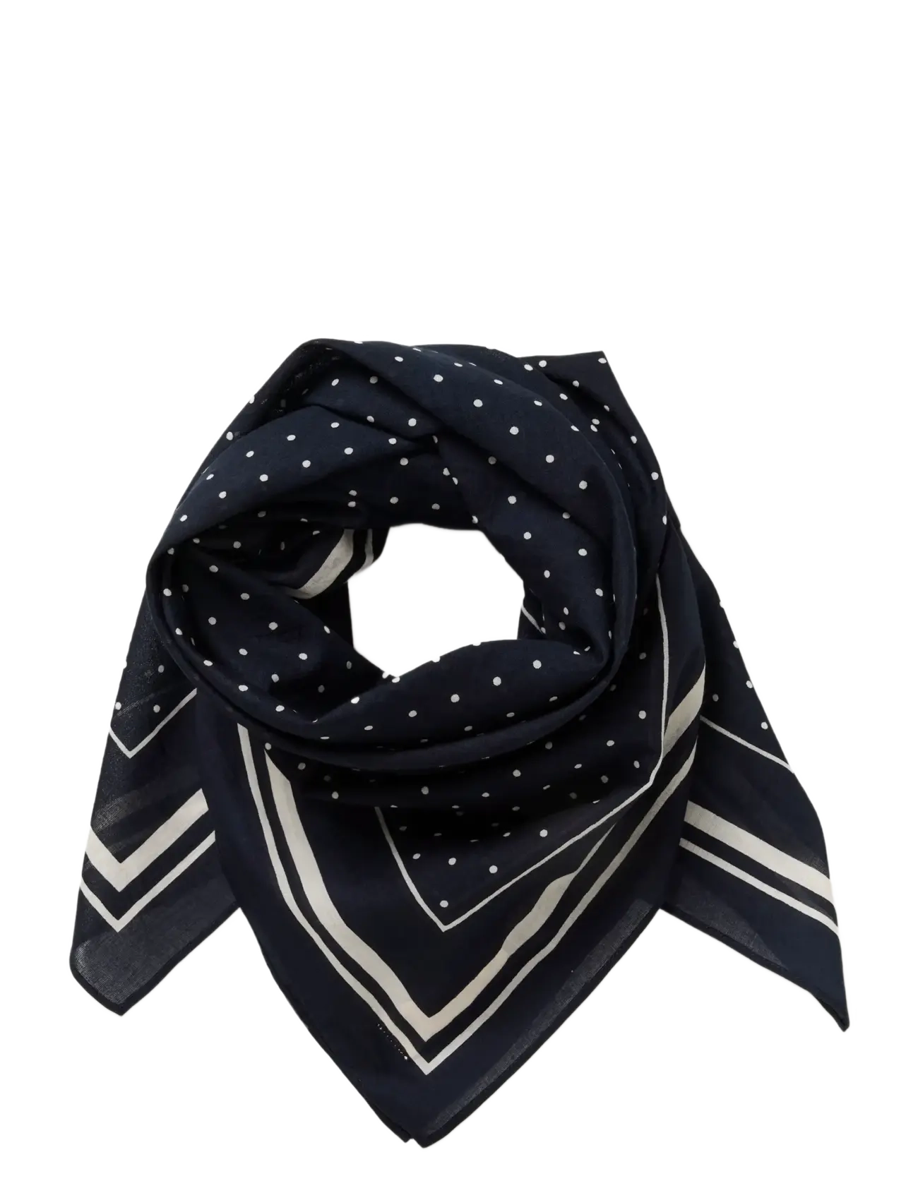 DARK NAVY DOT PRINT