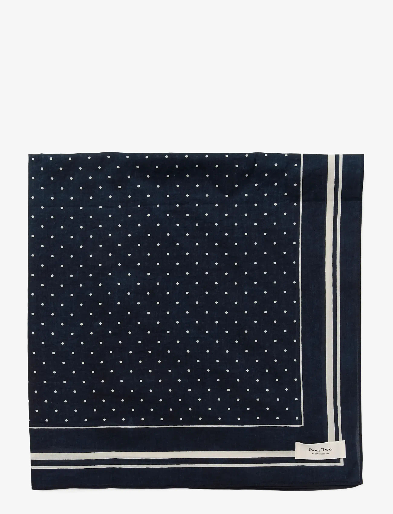 Part Two - PhiPW Scarf - laveste priser - dark navy dot print - 2