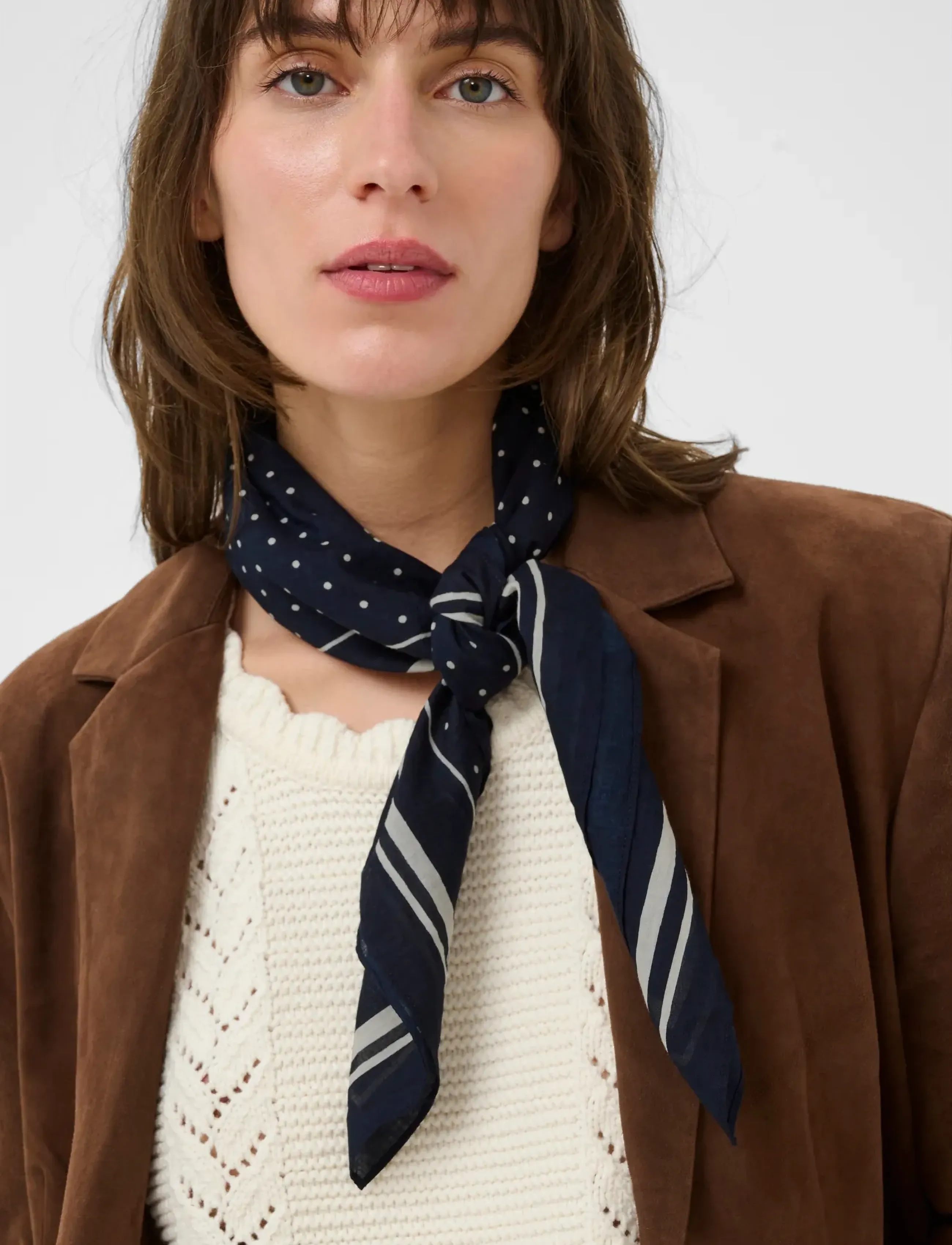 Part Two - PhiPW Scarf - lowest prices - dark navy dot print - 4
