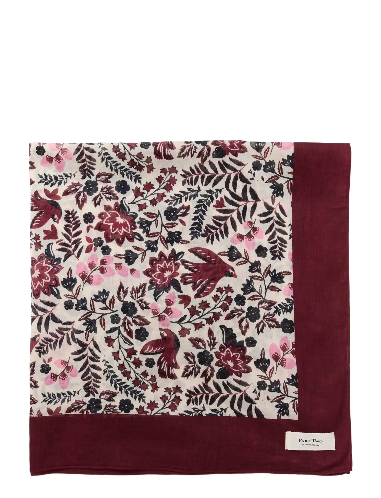 Part Two - PhiPW Scarf - lowest prices - fig bird print - 2
