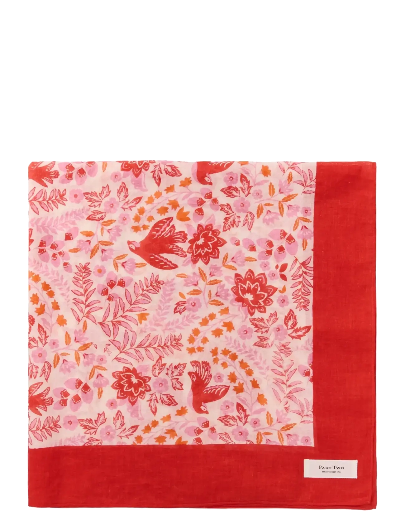 Part Two - PhiPW Scarf - de laveste prisene - poppy red bird print - 2