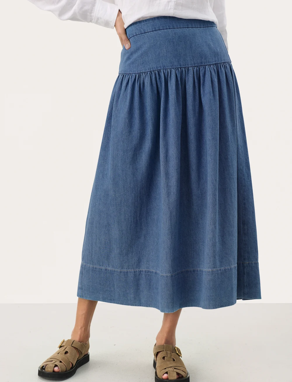 Part Two - NelliaPW SK - denimskjørt - medium blue denim - 0