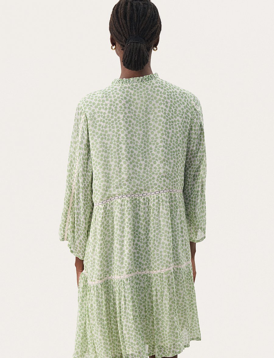 Part Two - NibiPW DR - sommerkleider - green mini grid flower - 4