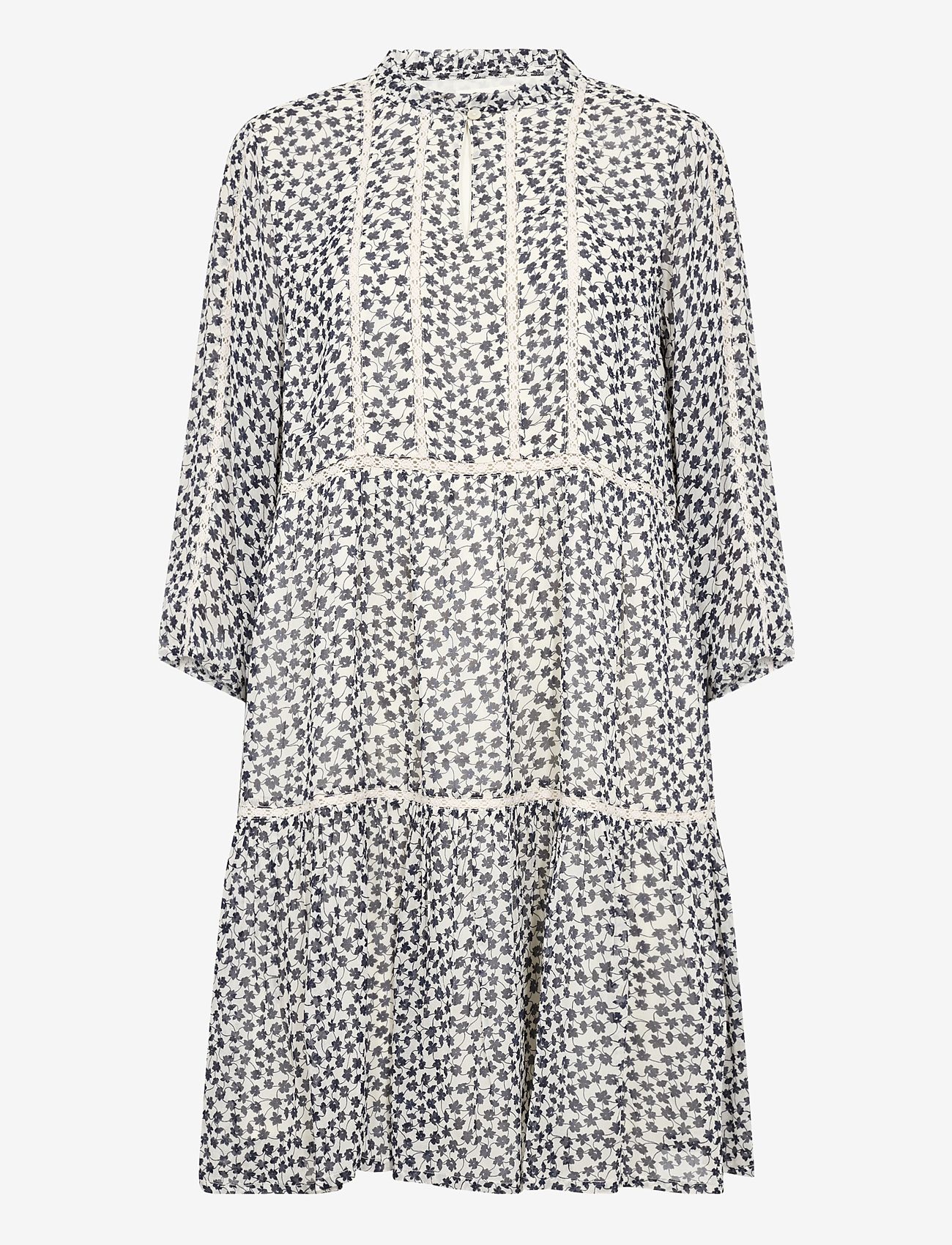 Part Two - NibiPW DR - summer dresses - navy mini grid flower - 0