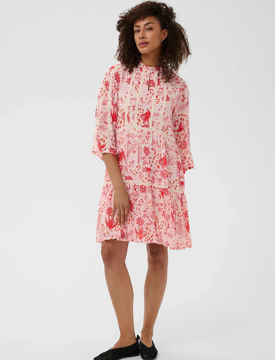 Part Two - NibiPW DR - sommerkleider - poppy red bird print - 0