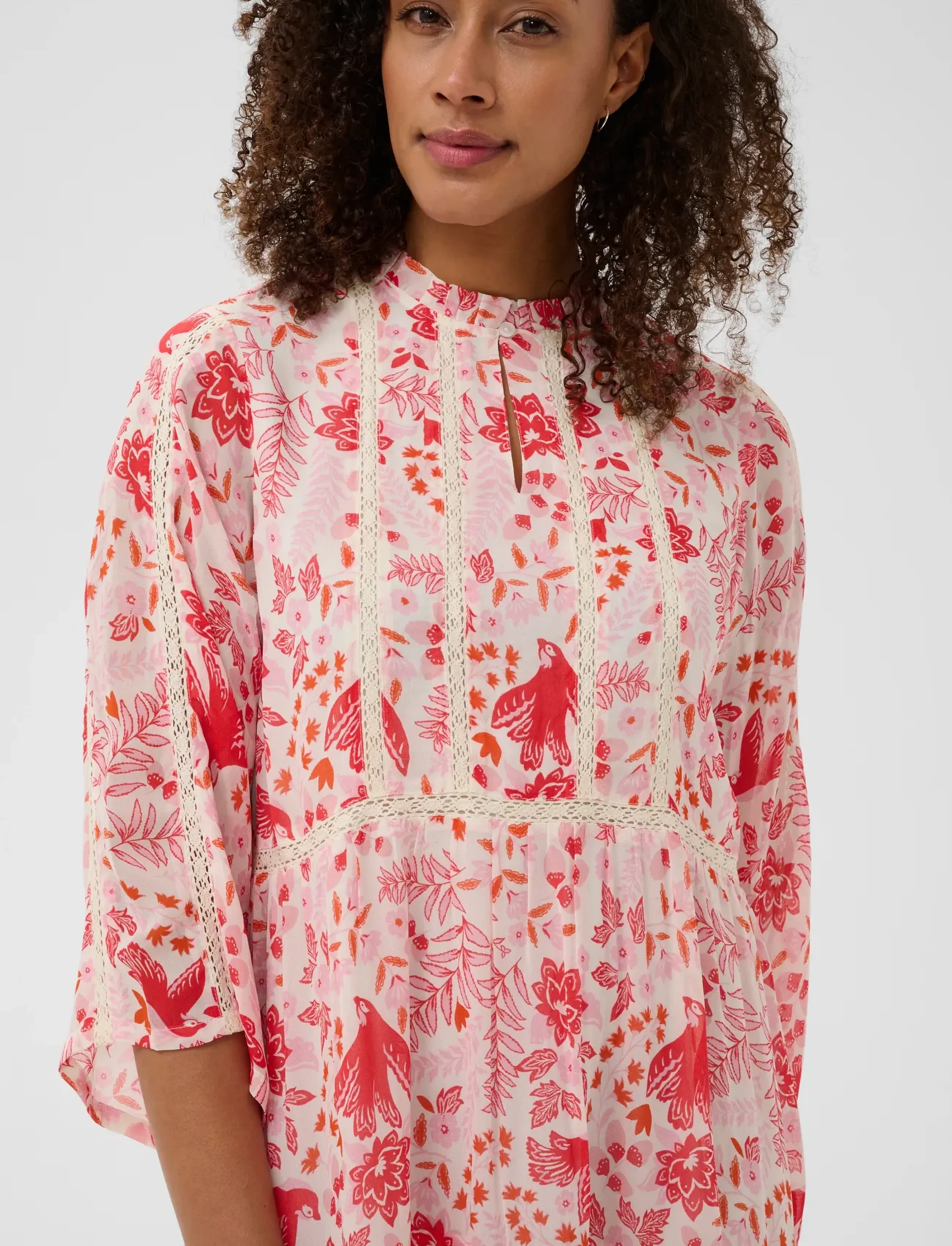 Part Two - NibiPW DR - suvekleidid - poppy red bird print - 5