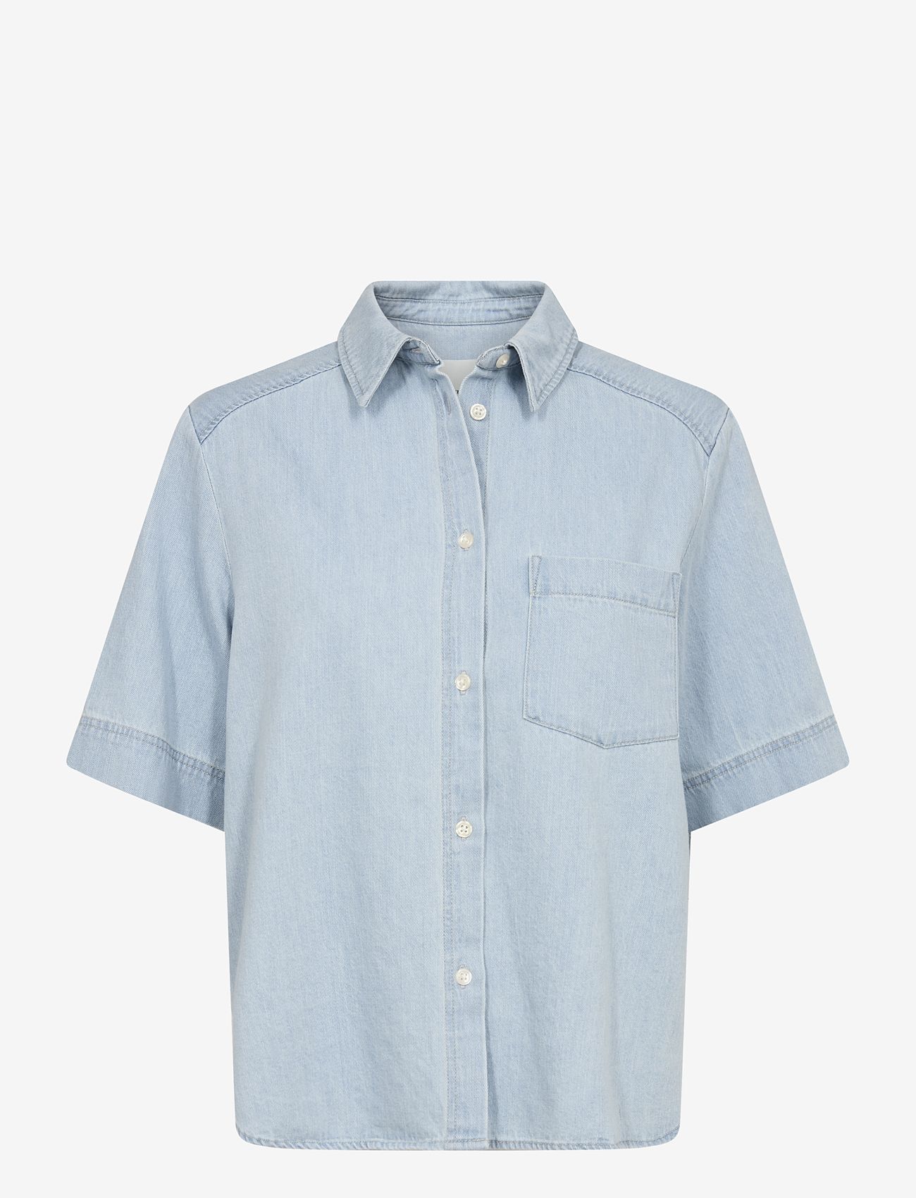 Part Two - NiclaPW SH - jeanshemden - whiteish blue denim - 0