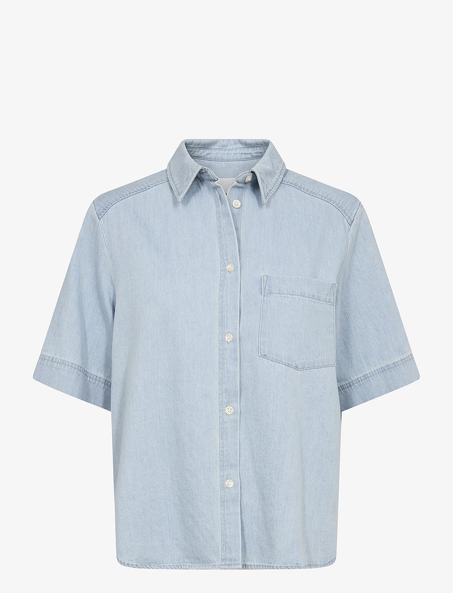 Part Two - NiclaPW SH - jeanshemden - whiteish blue denim - 1