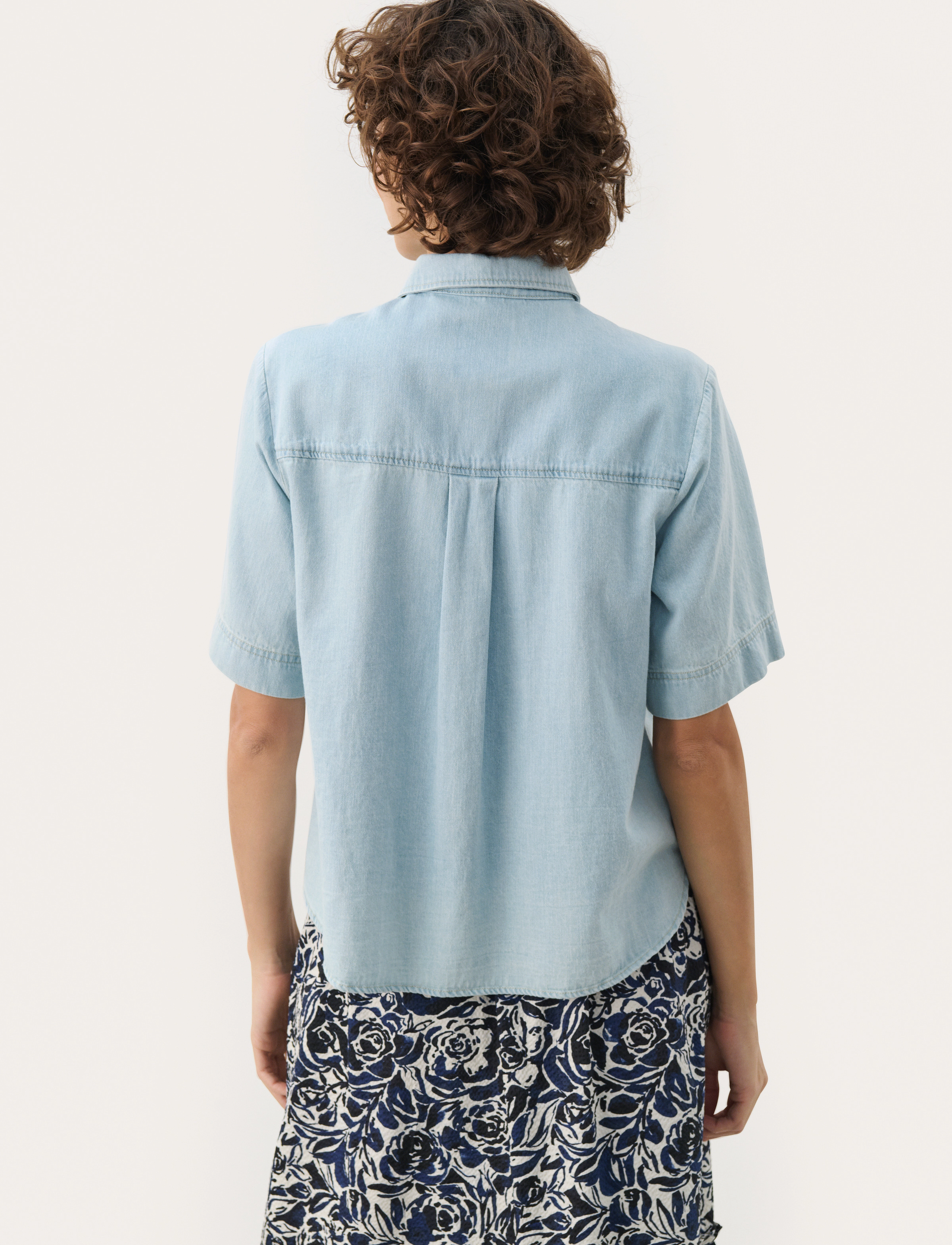 Part Two - NiclaPW SH - jeanshemden - whiteish blue denim - 4