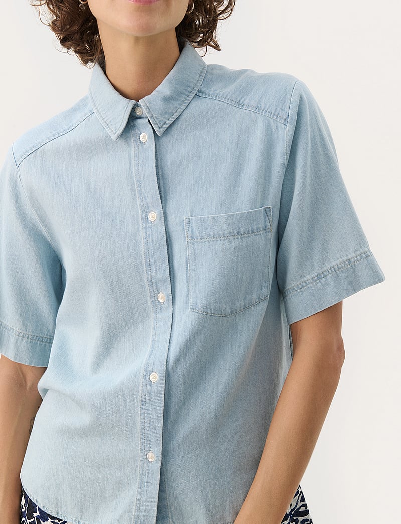Part Two - NiclaPW SH - jeanshemden - whiteish blue denim - 5