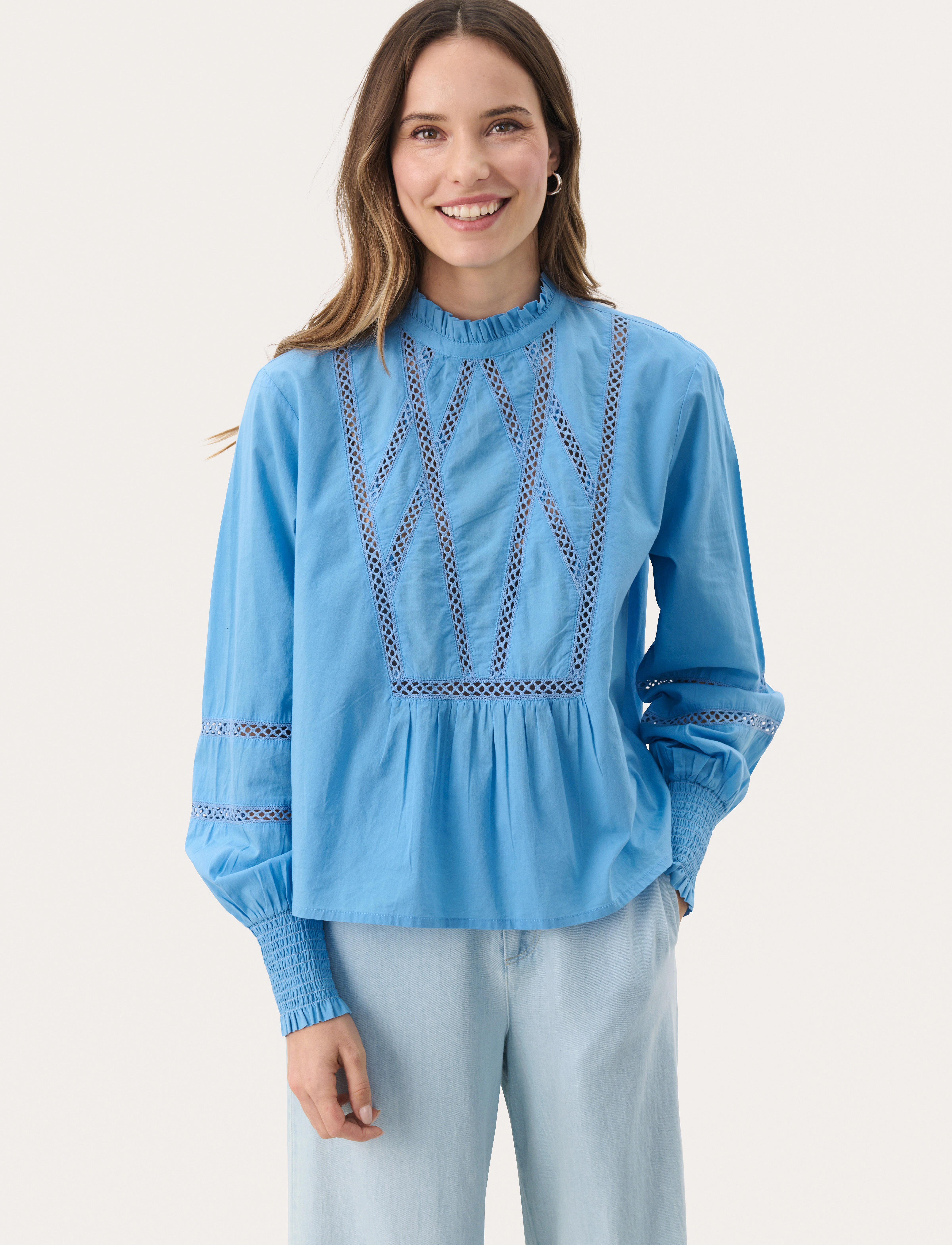 Part Two Nieldapw Bl, 42, Blue, Bluser > Langærmede, Dame