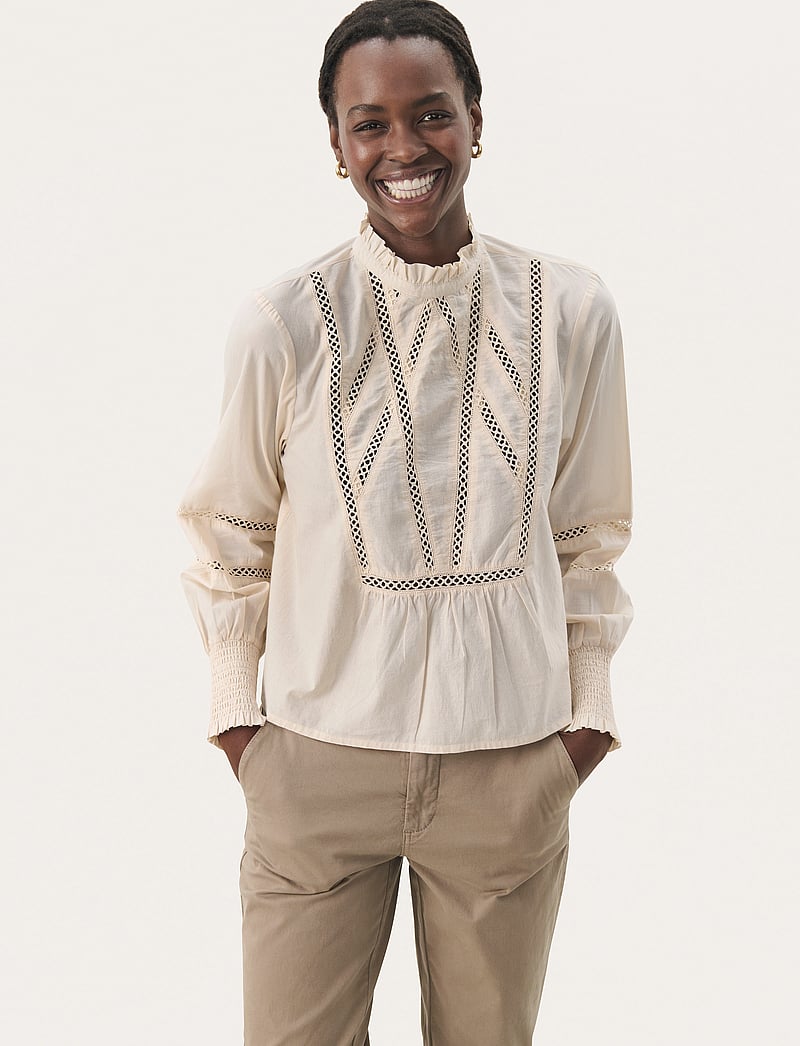 Part Two - NieldaPW BL - långärmade blusar - whitecap gray - 0