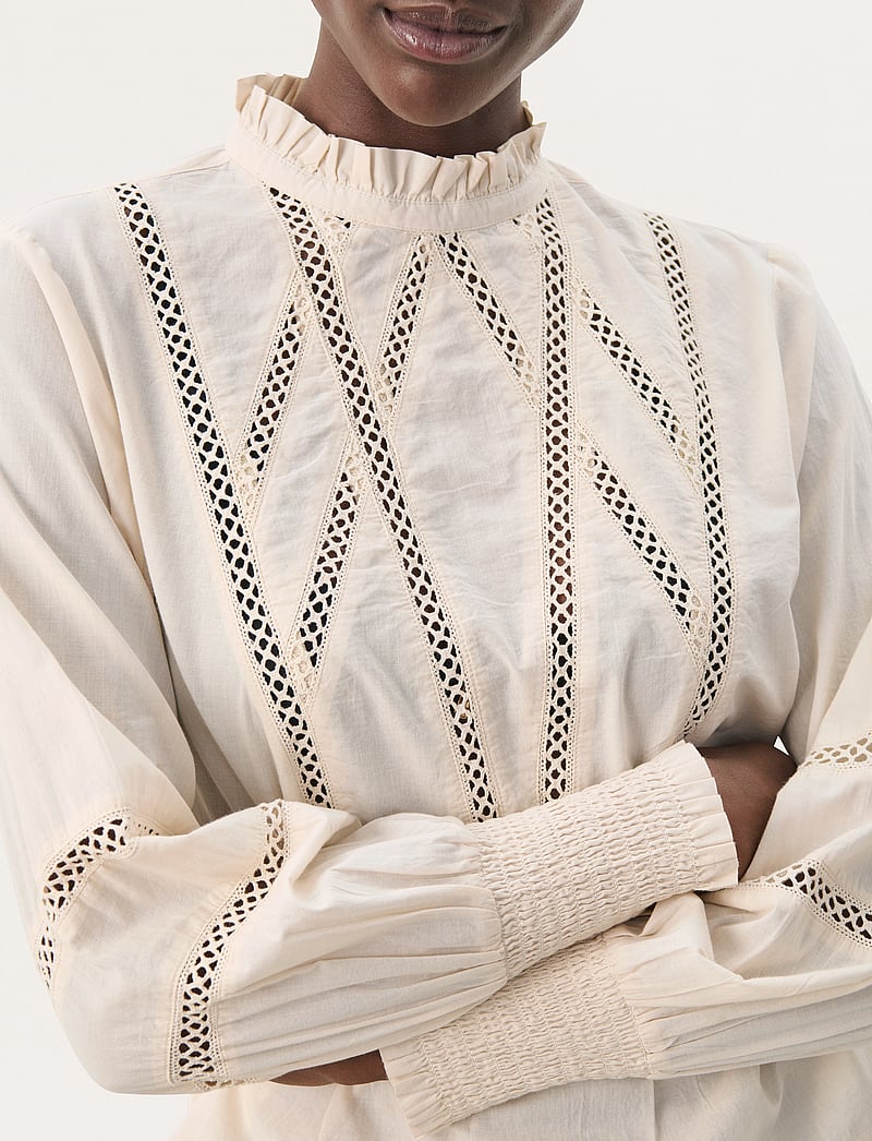 Part Two - NieldaPW BL - långärmade blusar - whitecap gray - 5