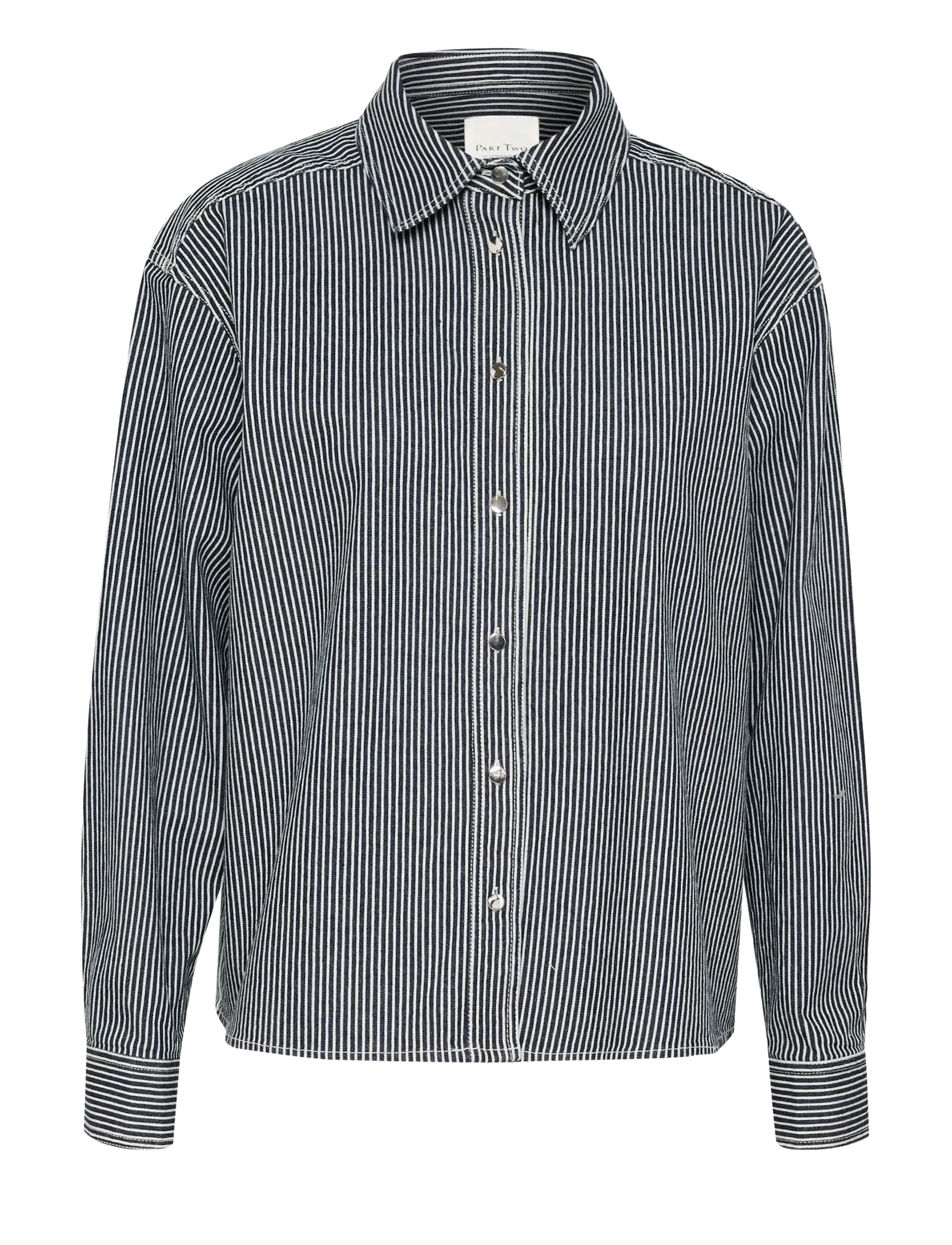 Part Two NoomiPW SH - Tøj - AFTER MIDNIGHT STRIPE / blue