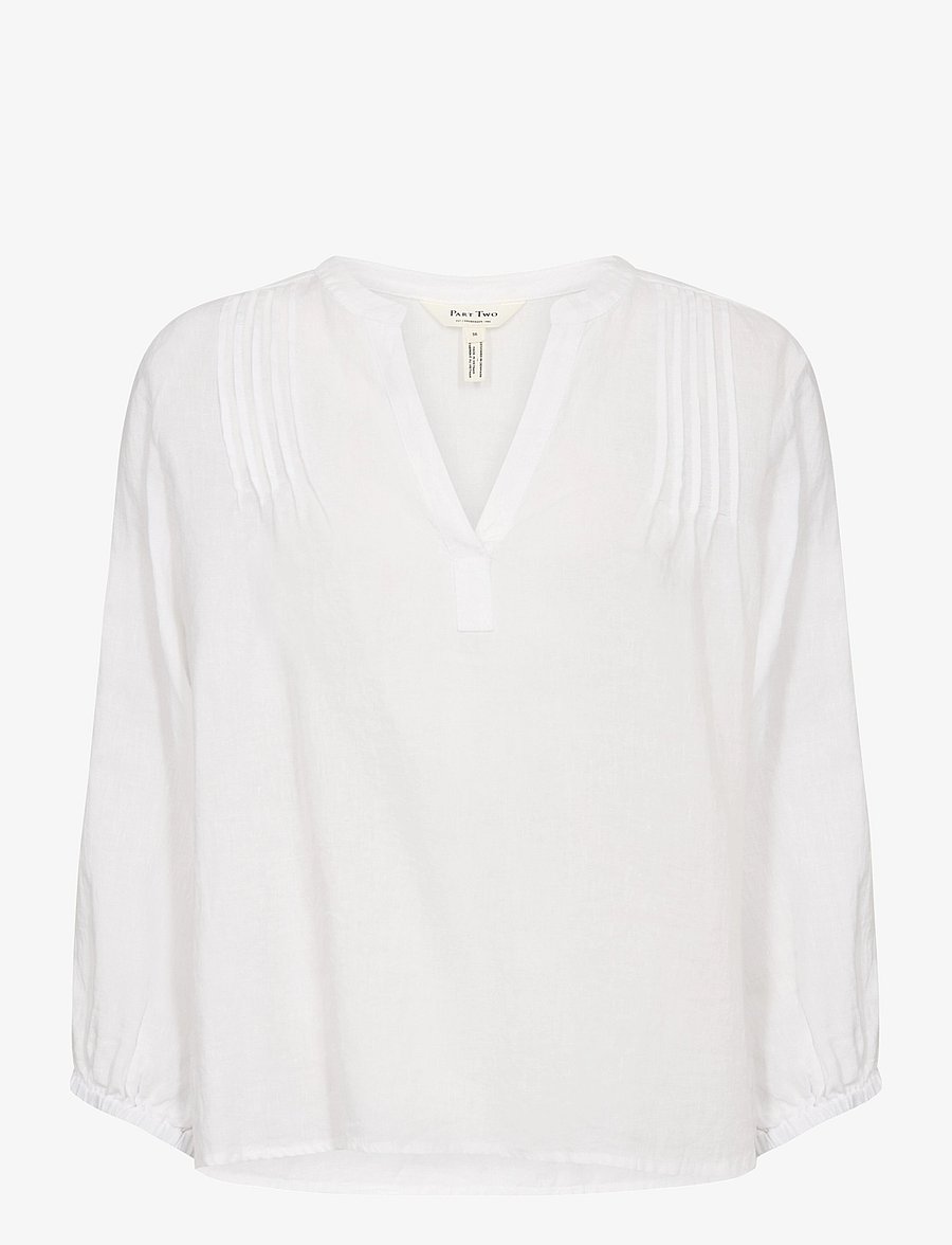 Part Two - NyaraPW BL - langærmede bluser - bright white - 1