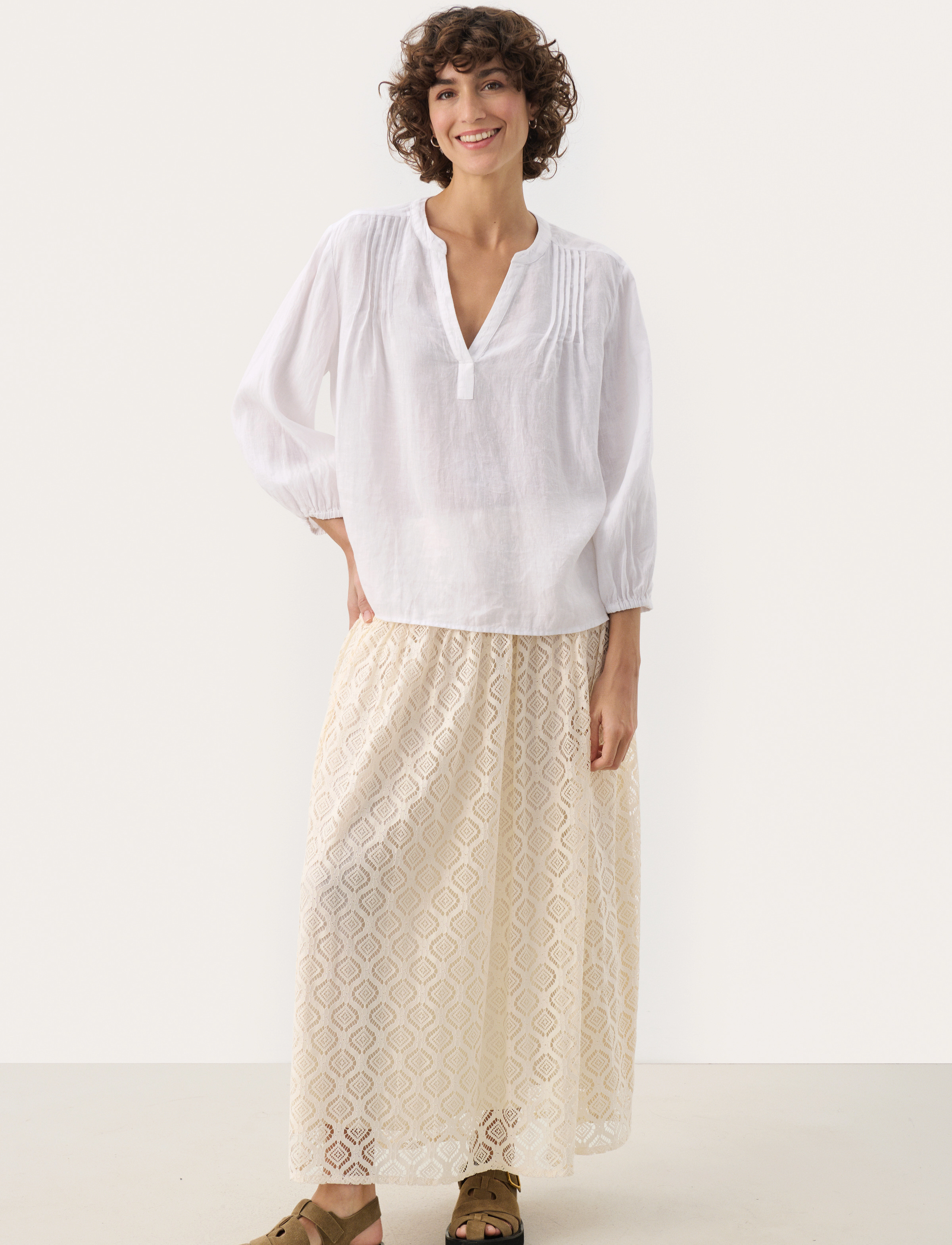 Part Two - NyaraPW BL - long-sleeved blouses - bright white - 3