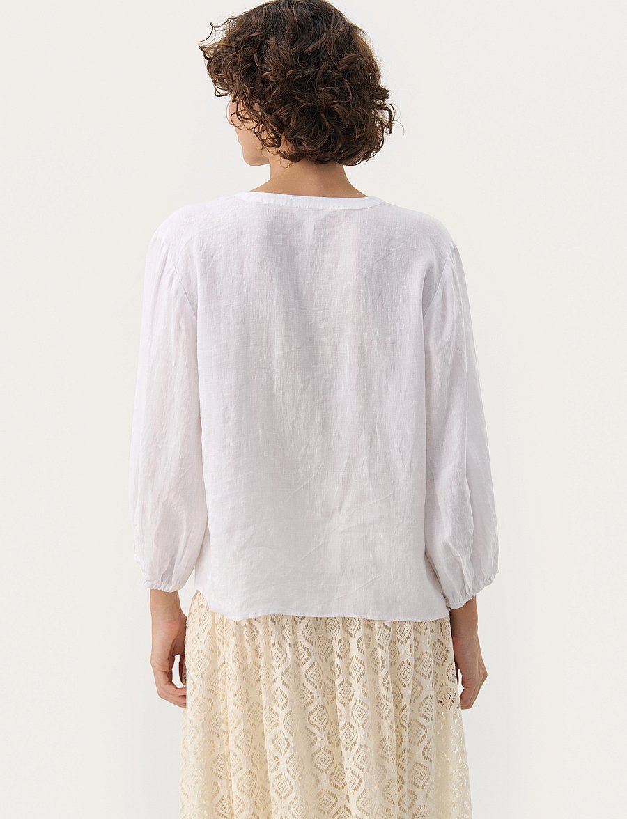 Part Two - NyaraPW BL - langærmede bluser - bright white - 4