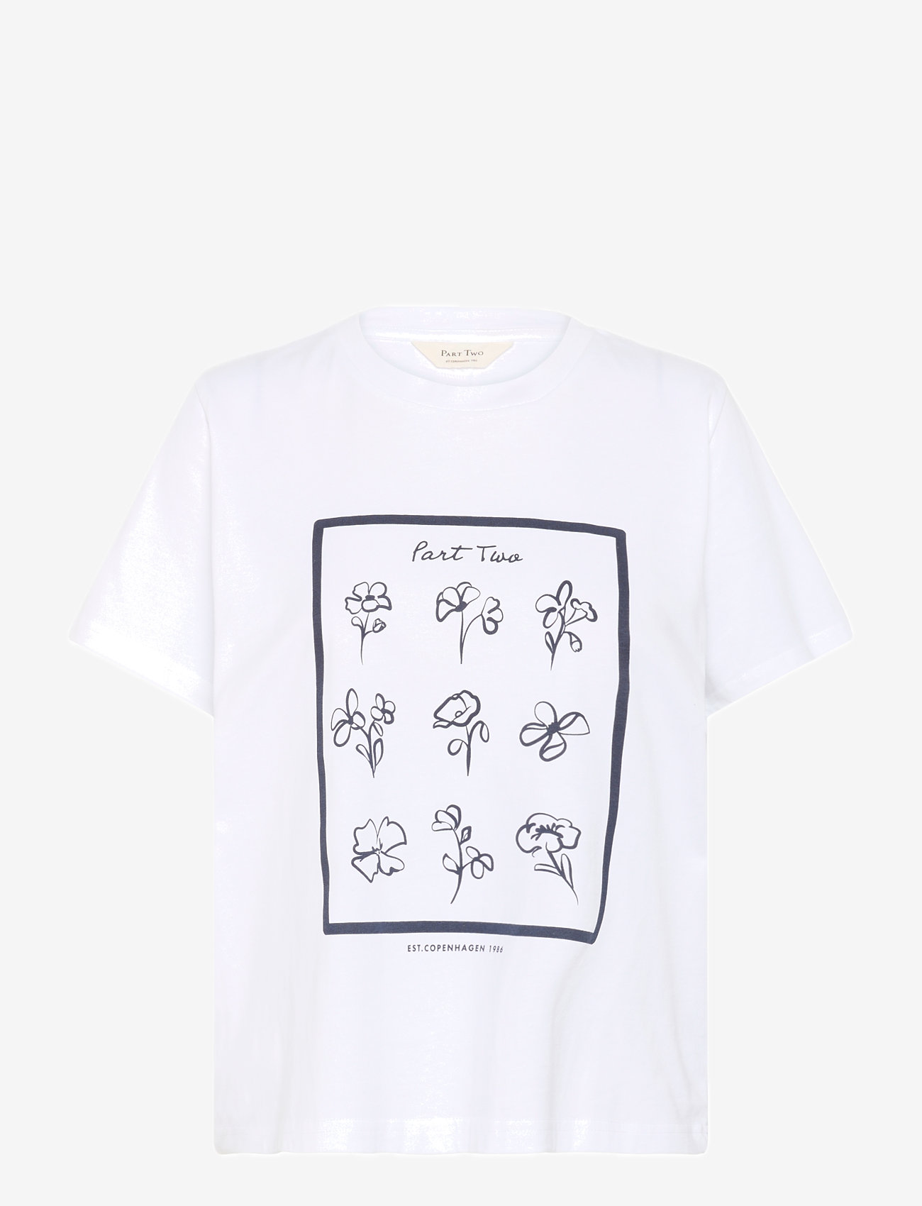 Part Two - NahidPW TS - white navy frame print - 1