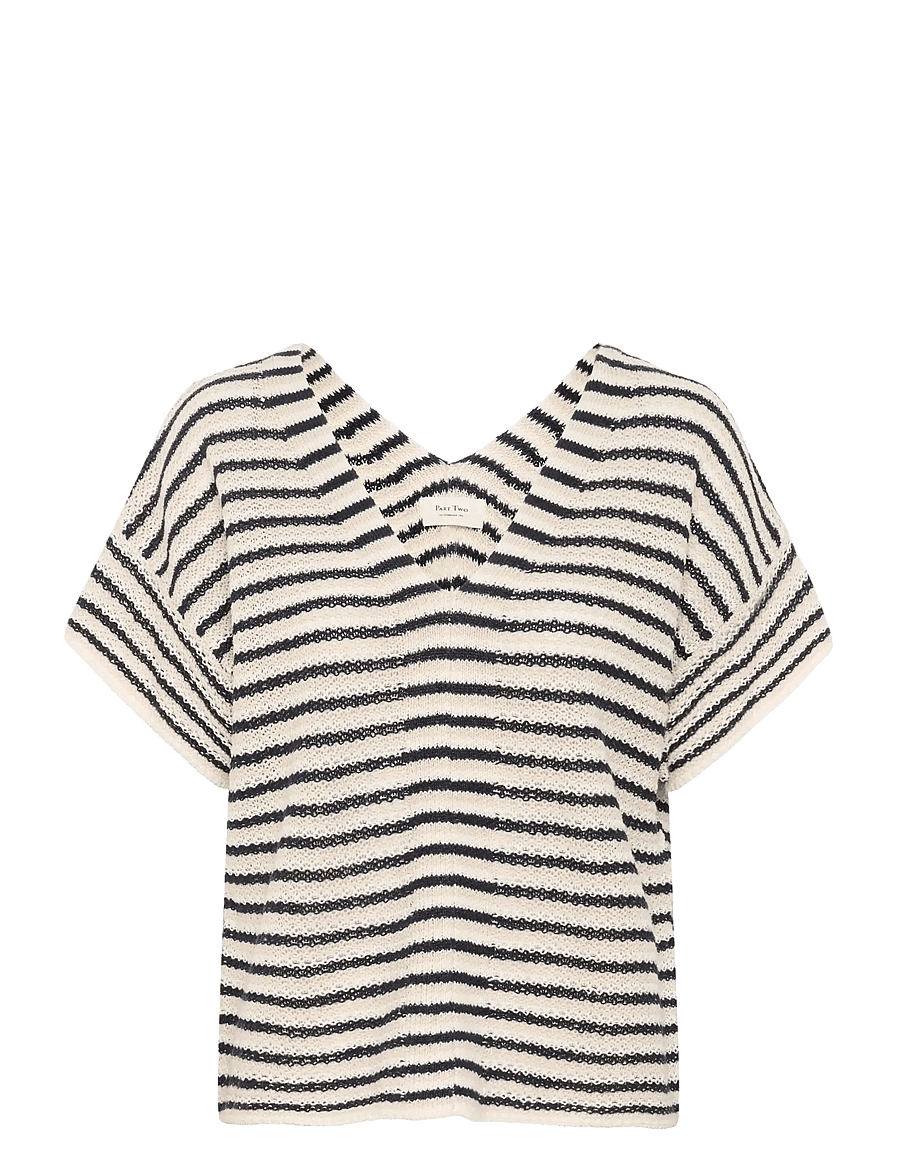 Part Two - NailahPW PU - pullover - navy natural stripe - 0