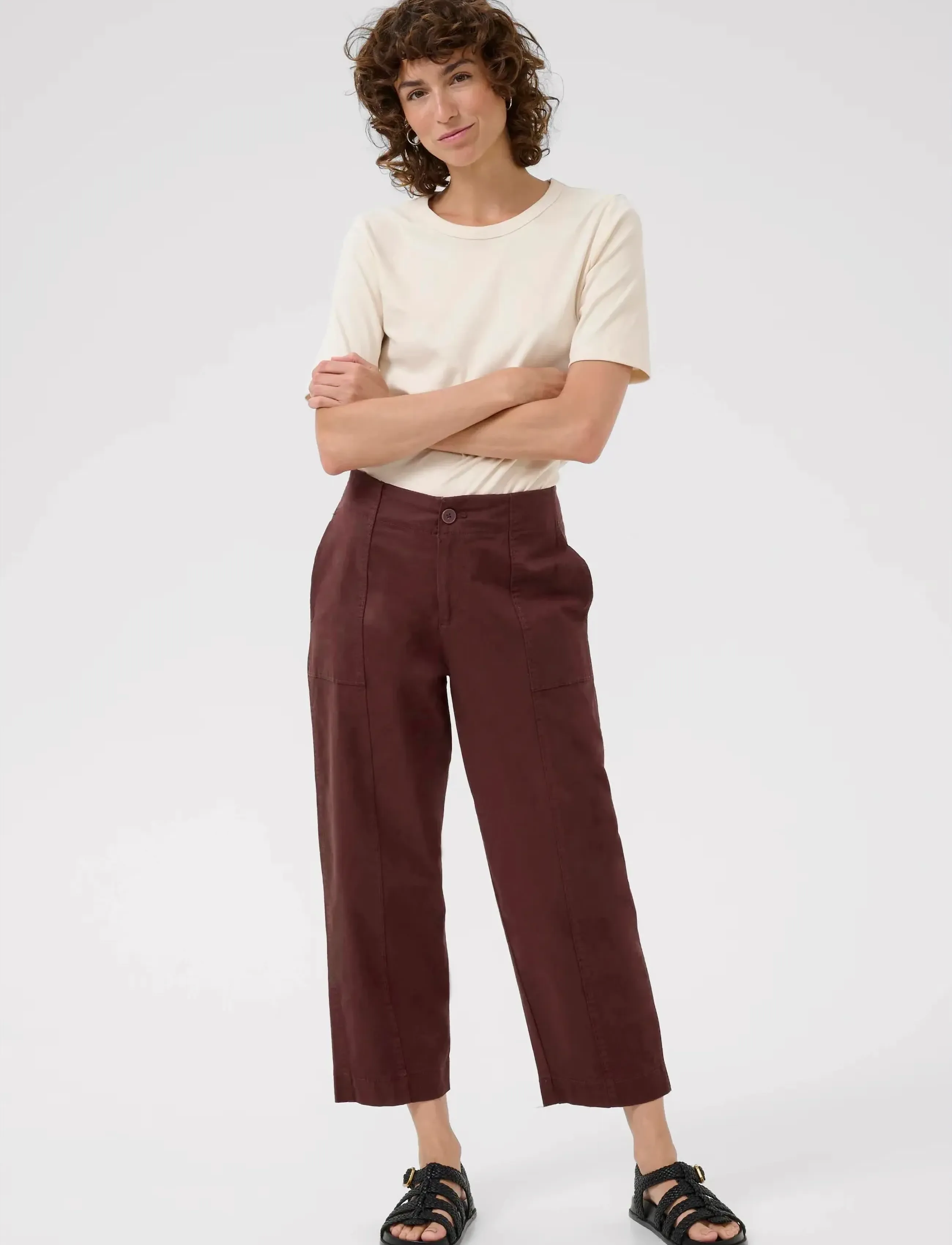 Part Two Nettapw Pa, 38, Burgundy, Bukser > Chinos, Dame