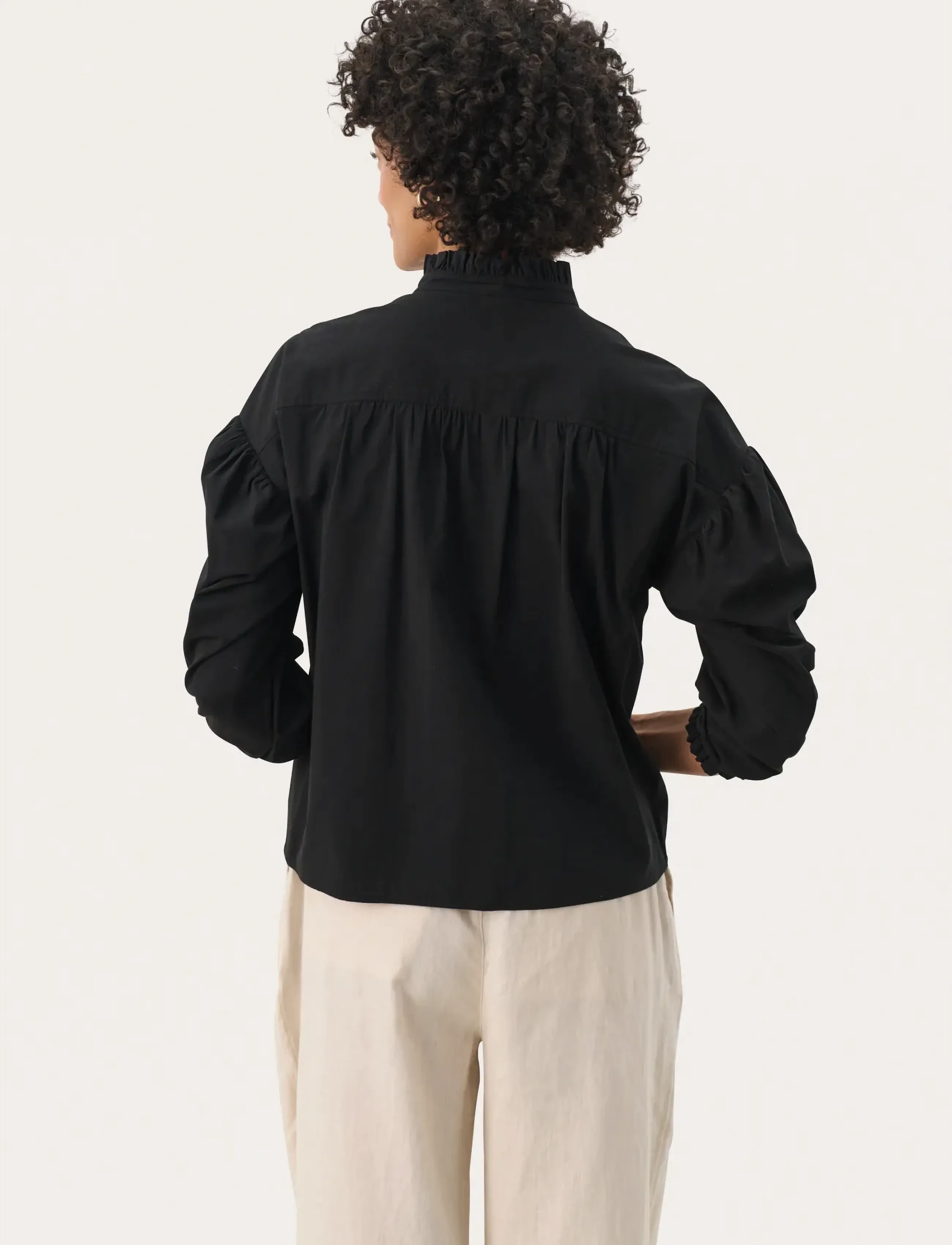 Part Two - NurtaPW SH - long-sleeved blouses - black - 4