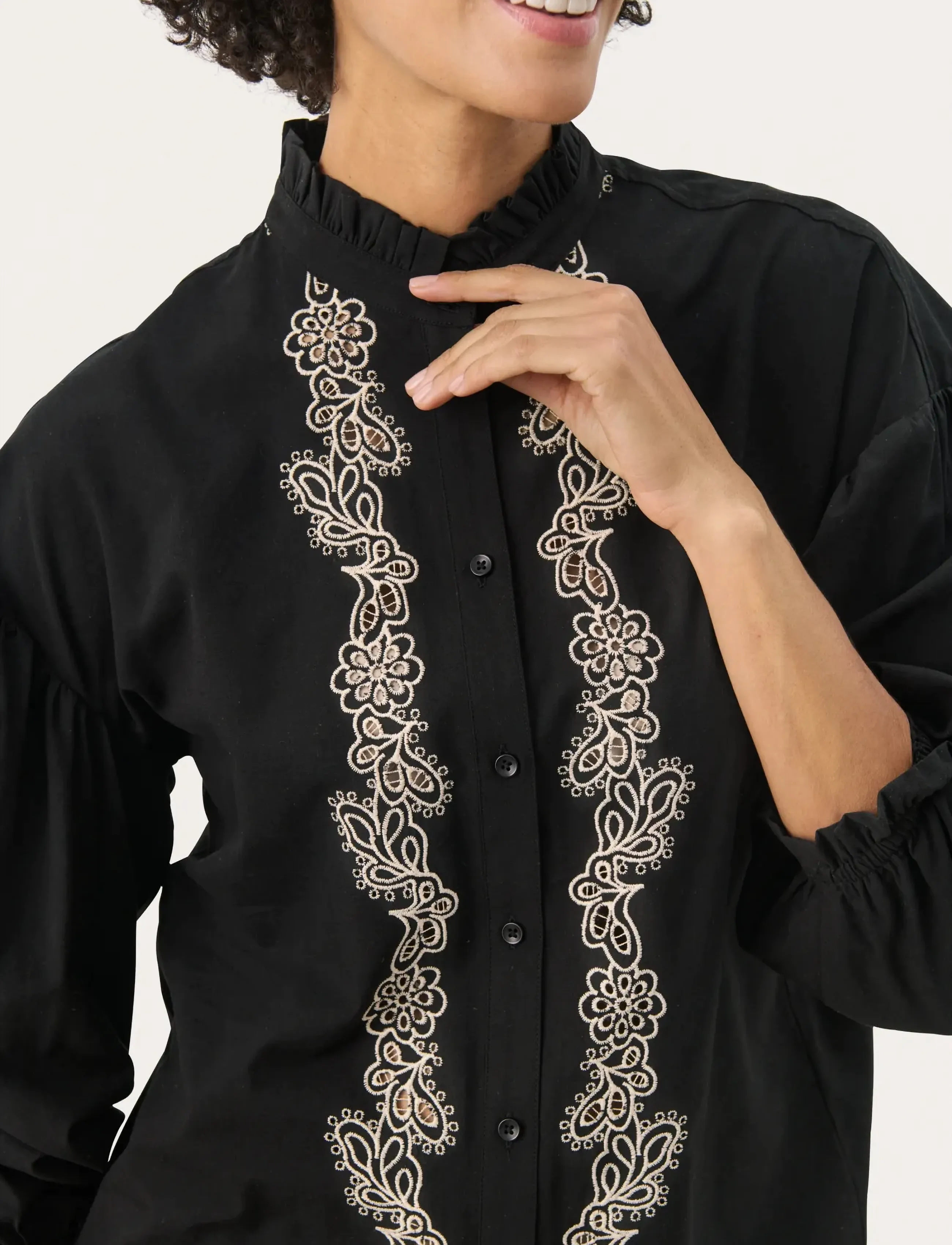 Part Two - NurtaPW SH - long-sleeved blouses - black - 5