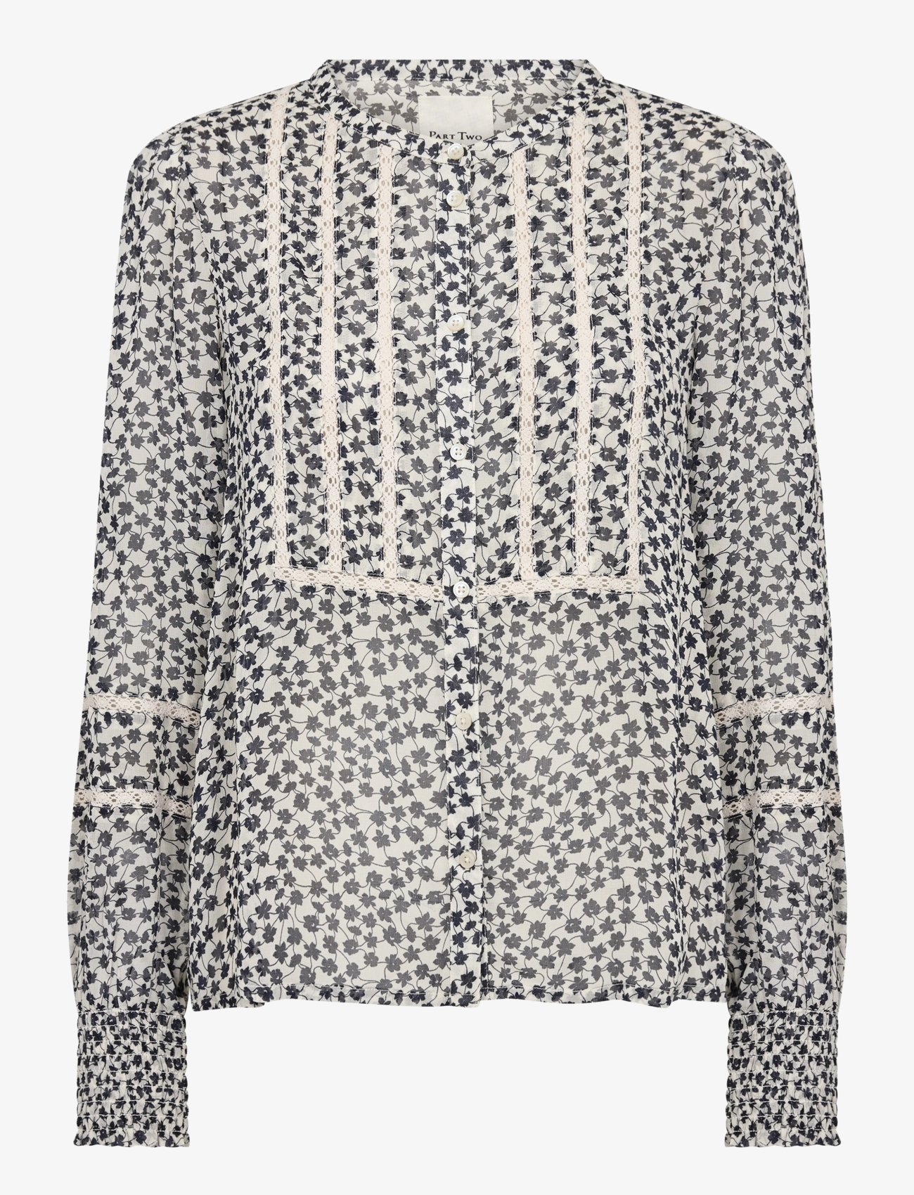 NAVY MINI GRID FLOWER