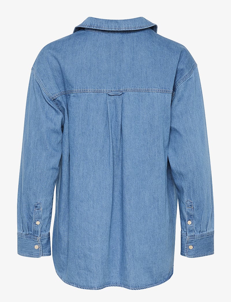Part Two - NorlyPW SH - langærmede bluser - medium blue denim - 2