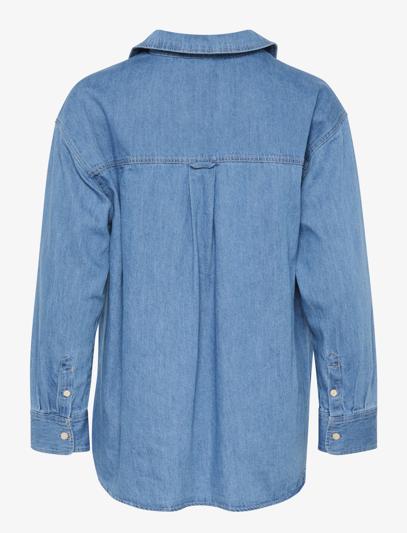 Part Two - NorlyPW SH - pikkade varrukatega pluusid - medium blue denim - 2