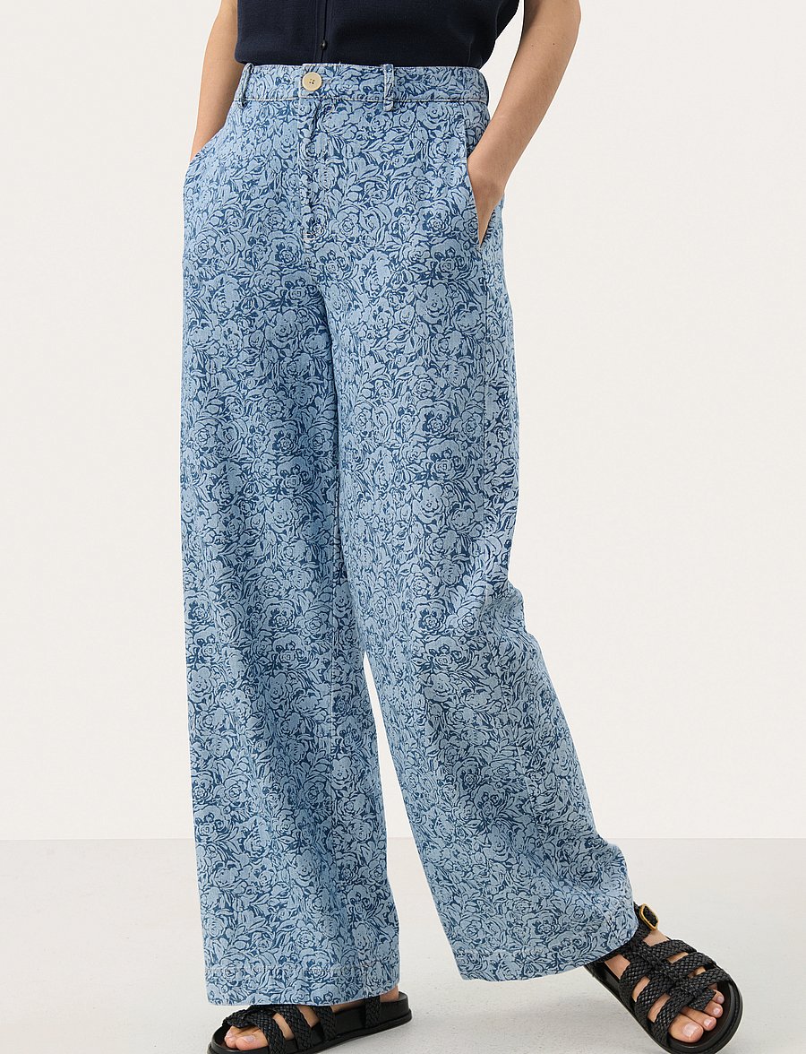 Part Two - CoraliePW PA - wide leg trousers - denim rose - 0