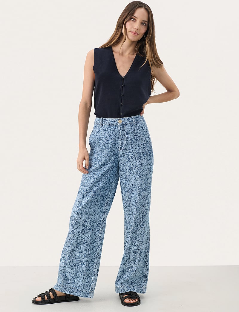 Part Two - CoraliePW PA - hosen mit weitem bein - denim rose - 3