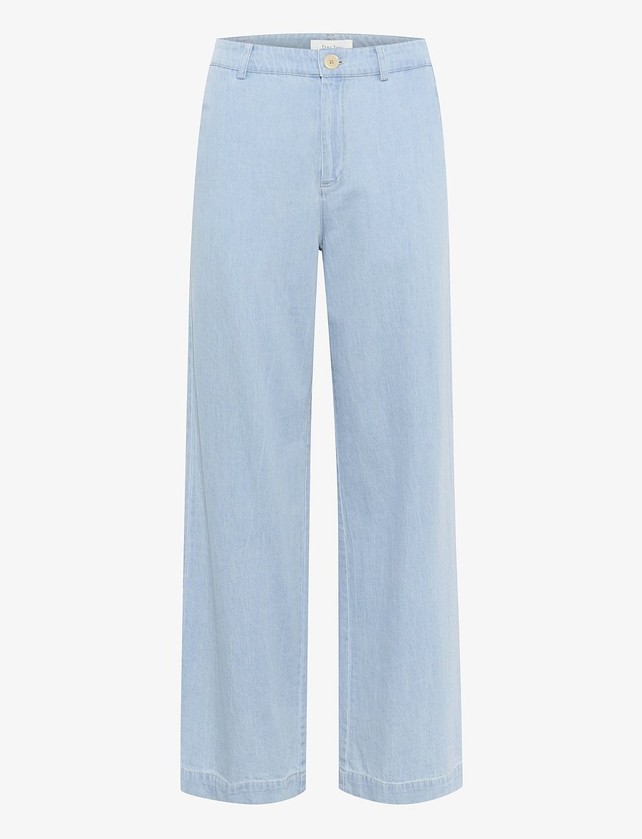 Part Two - CoraliePW PA - hosen mit weitem bein - whiteish blue denim - 1