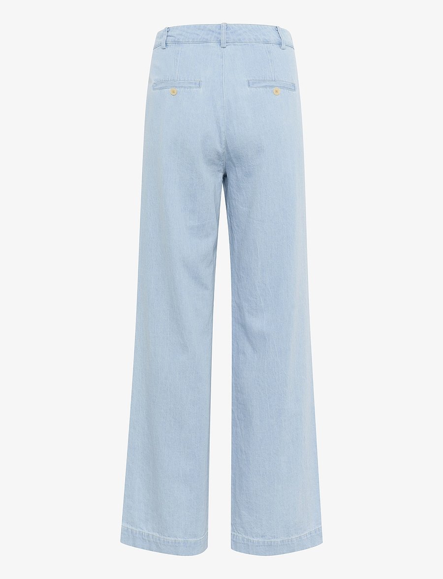 Part Two - CoraliePW PA - hosen mit weitem bein - whiteish blue denim - 2