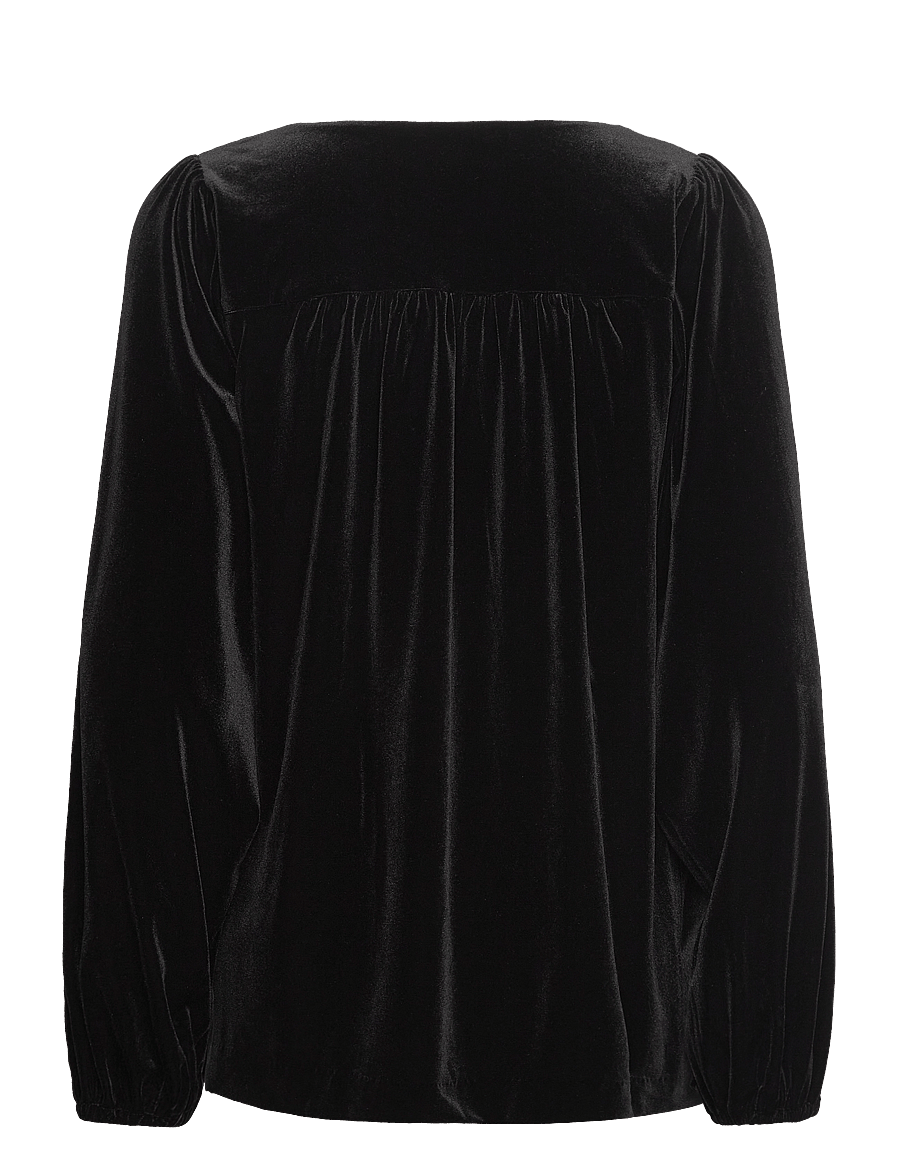 Part Two - MadisPW BL - långärmade blusar - black - 2
