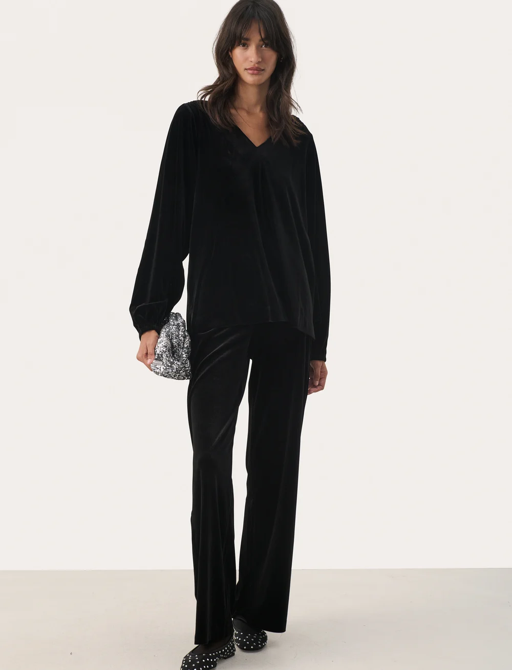 Part Two - MadisPW BL - långärmade blusar - black - 4