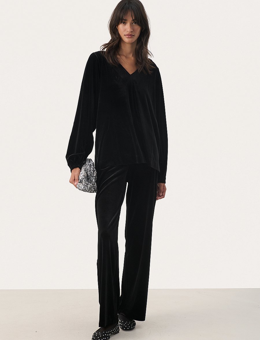 Part Two - MadisPW BL - långärmade blusar - black - 4