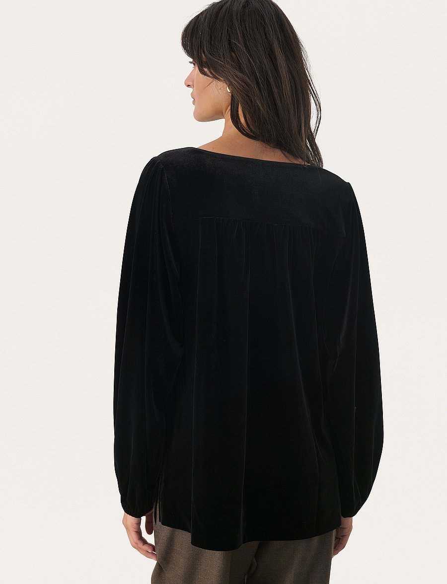Part Two - MadisPW BL - långärmade blusar - black - 5