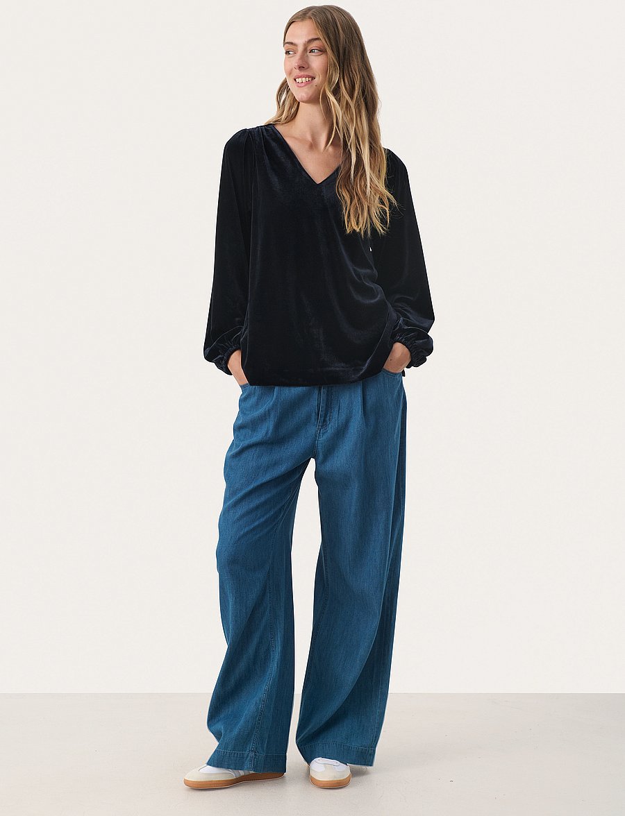 Part Two - MadisPW BL - langärmelige blusen - dark navy - 3