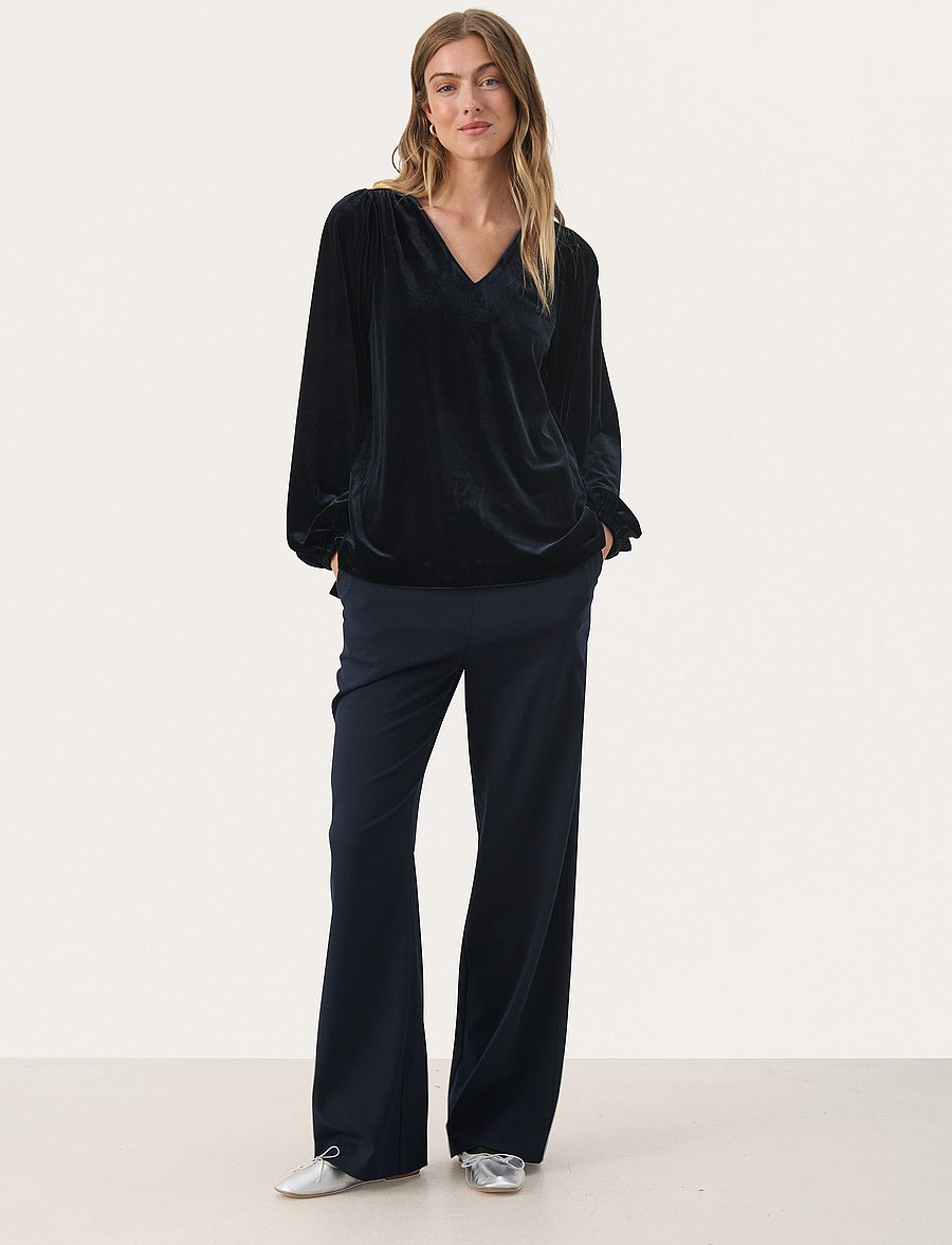 Part Two - MadisPW BL - langärmelige blusen - dark navy - 4