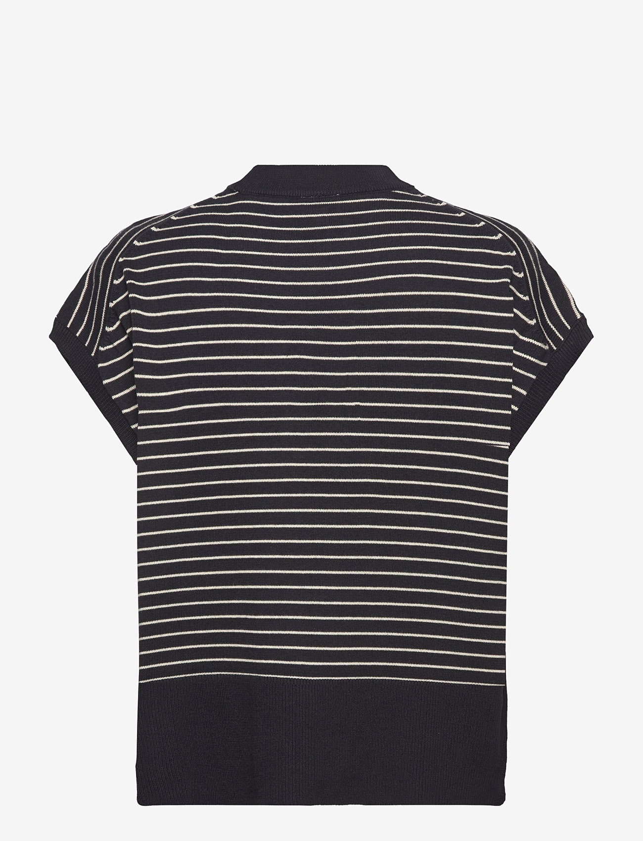 Part Two - NatayaPW PU - short-sleeved blouses - dark navy stripe - 1