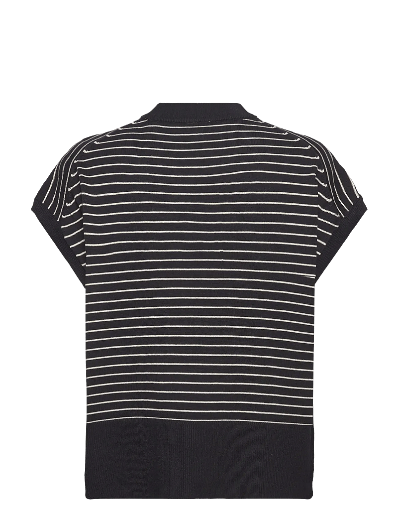 Part Two - NatayaPW PU - short-sleeved blouses - dark navy stripe - 2