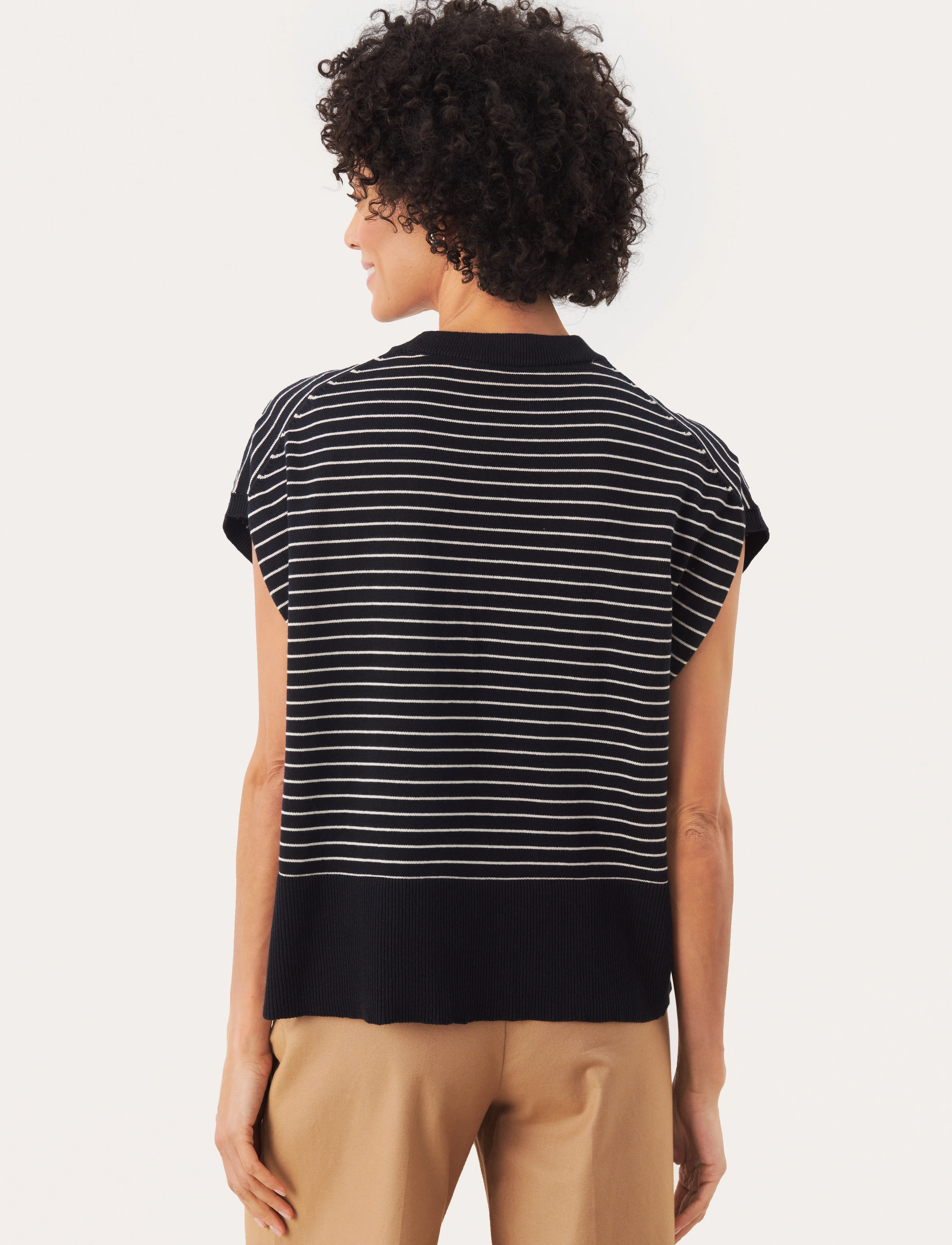 Part Two - NatayaPW PU - lyhythihaiset puserot - dark navy stripe - 4