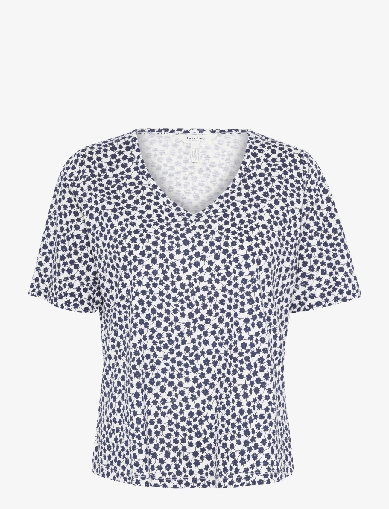 NAVY MINI GRID FLOWER