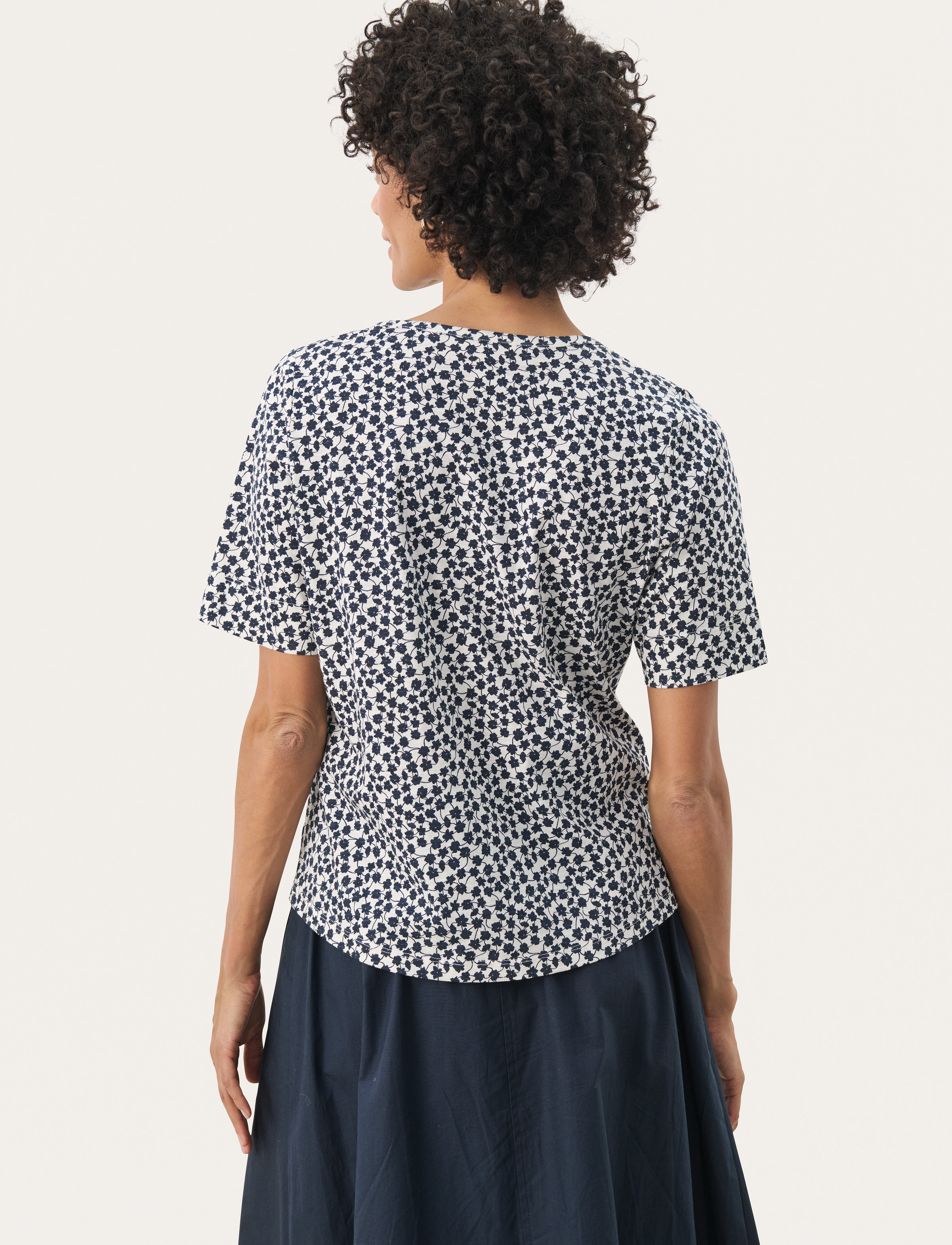 Part Two - CurliaPW TS - madalaimad hinnad - navy mini grid flower - 4