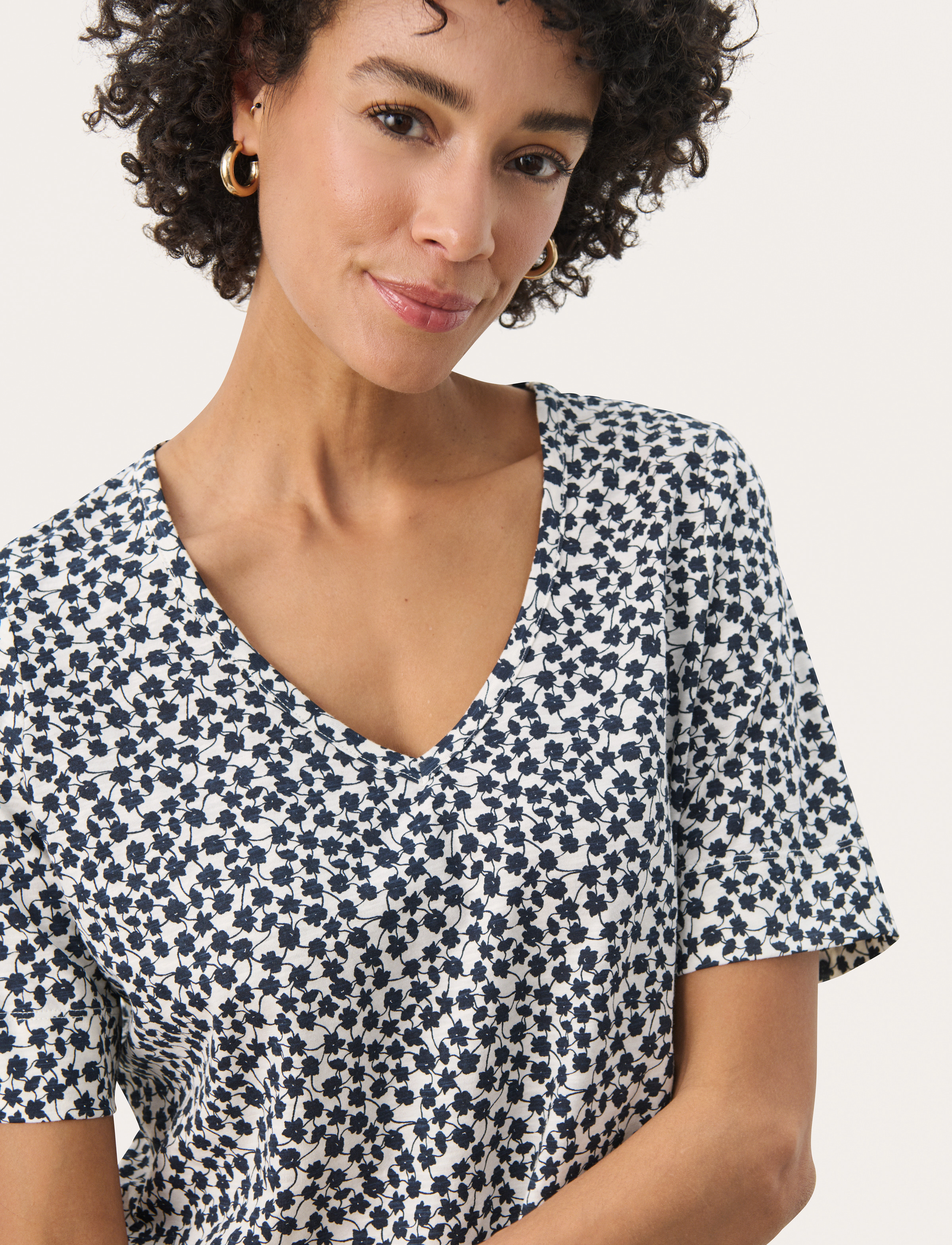 Part Two - CurliaPW TS - madalaimad hinnad - navy mini grid flower - 5