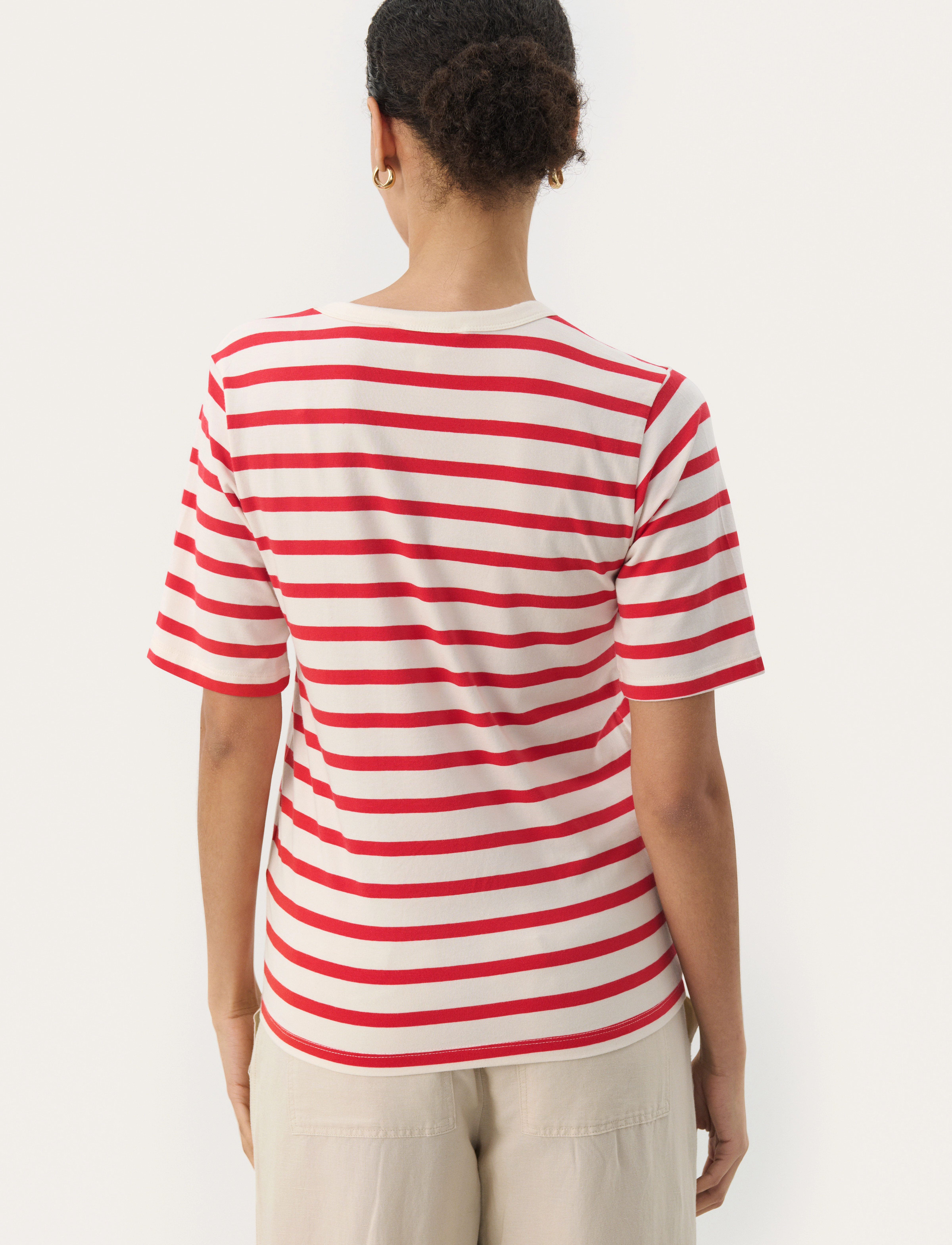 Part Two - RataniPW TS - t-shirts - bittersweet and white stripe - 4