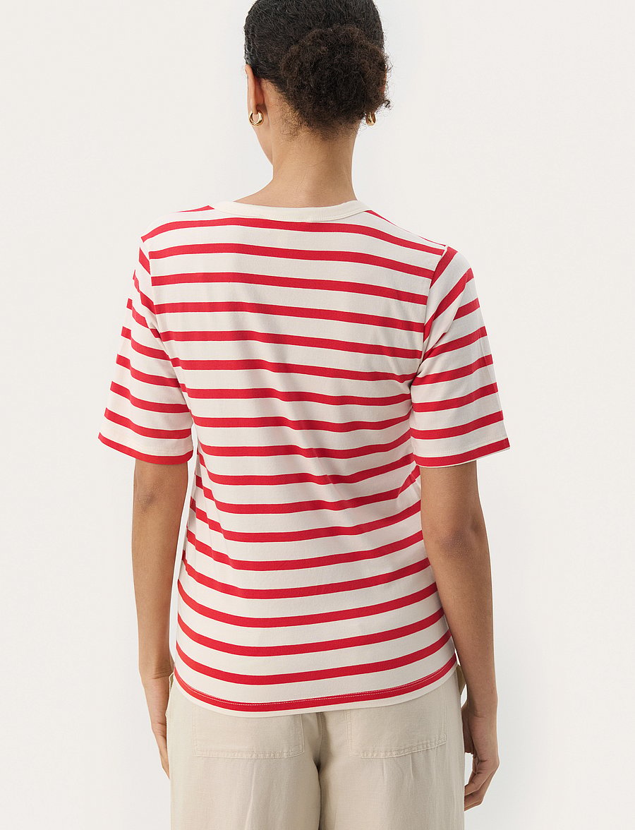 Part Two - RataniPW TS - t-shirts - bittersweet and white stripe - 4