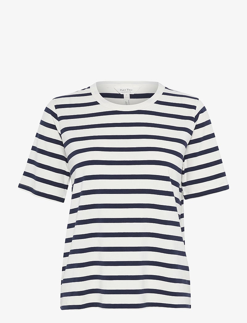 Part Two - RataniPW TS - t-shirts - navy and white stripe - 1